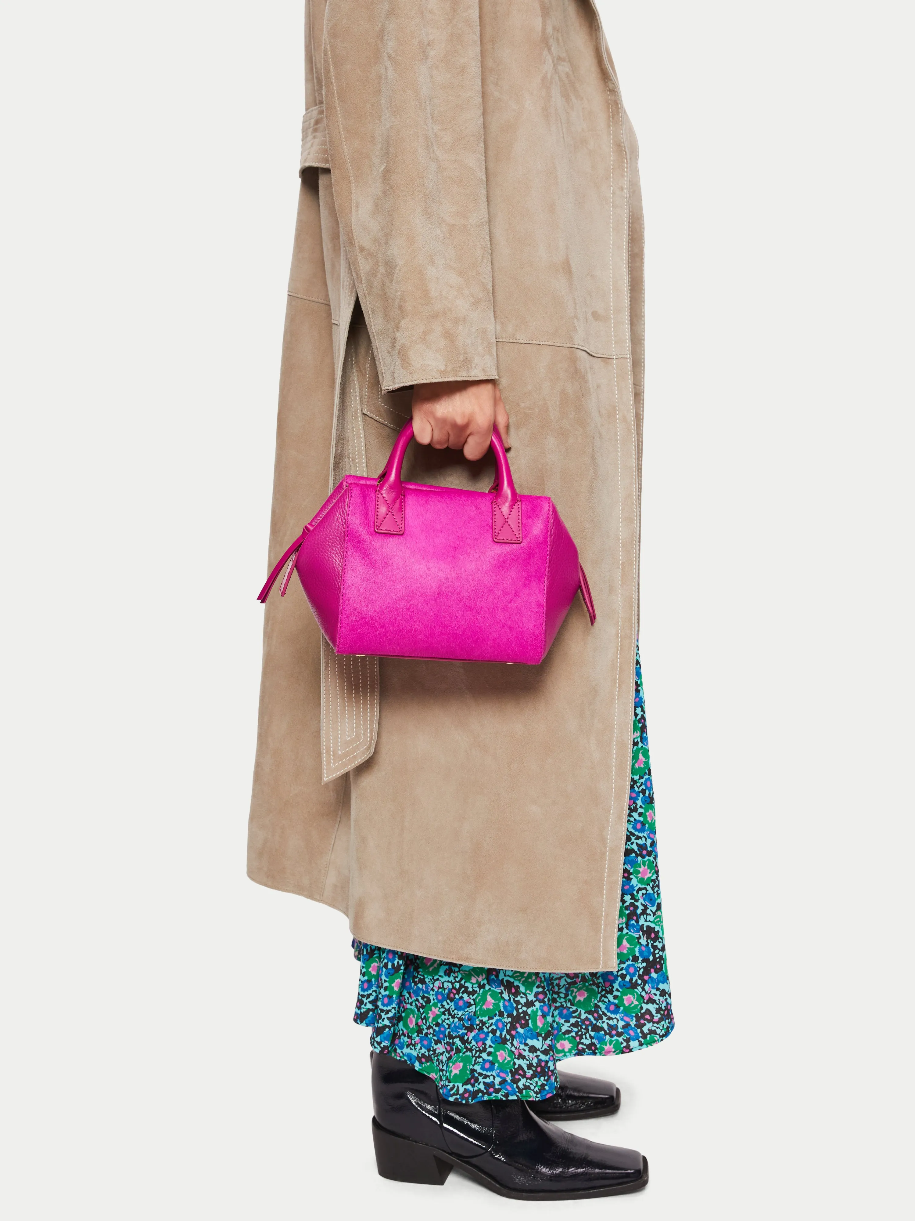 Alix Calf Hair Mix Mini Bag | Pink sold by Jigsaw product image thumbnail 3