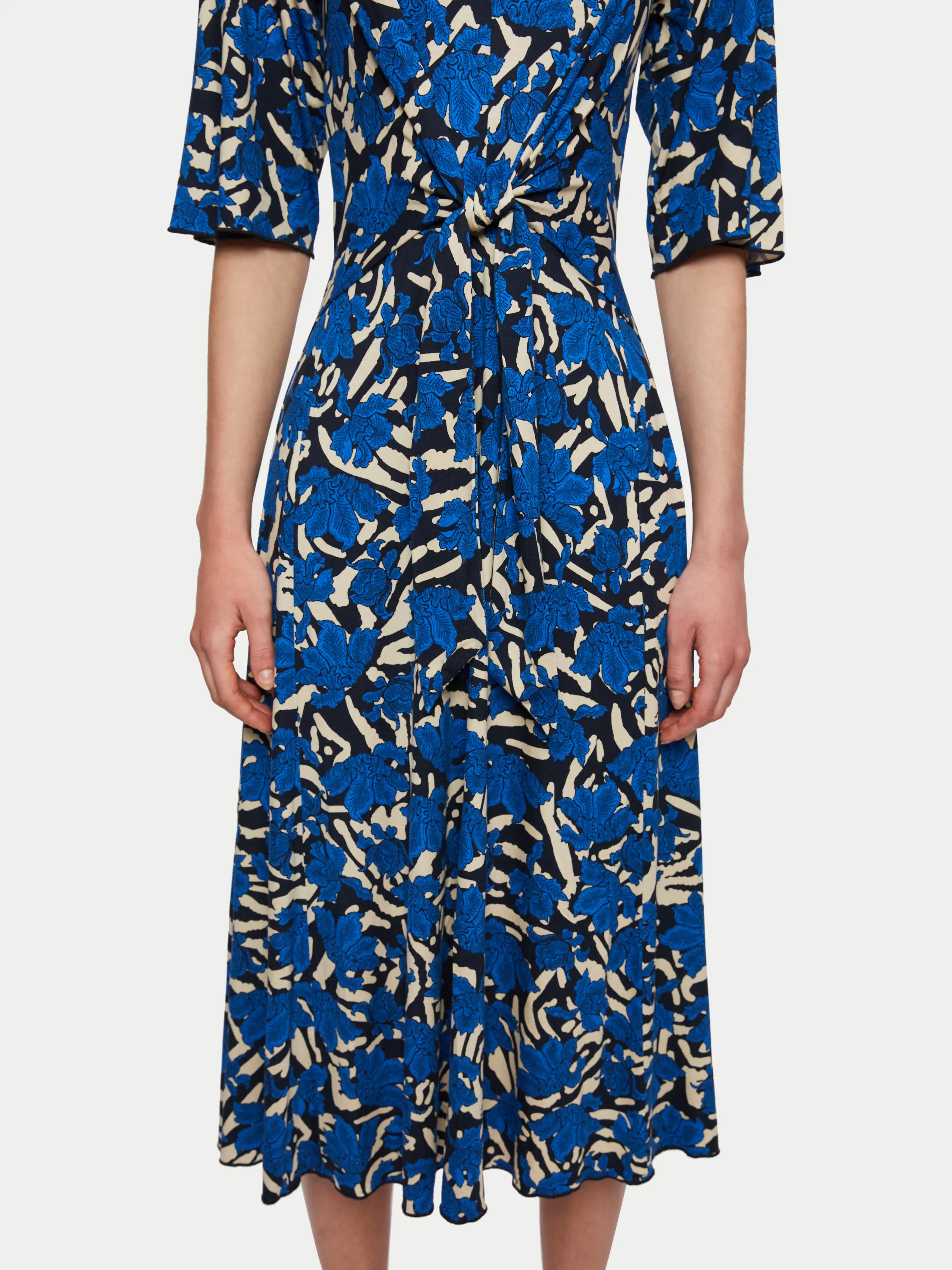 Zebra Floral Jersey Midi Dress | Blue sold by Jigsaw product image thumbnail 3
