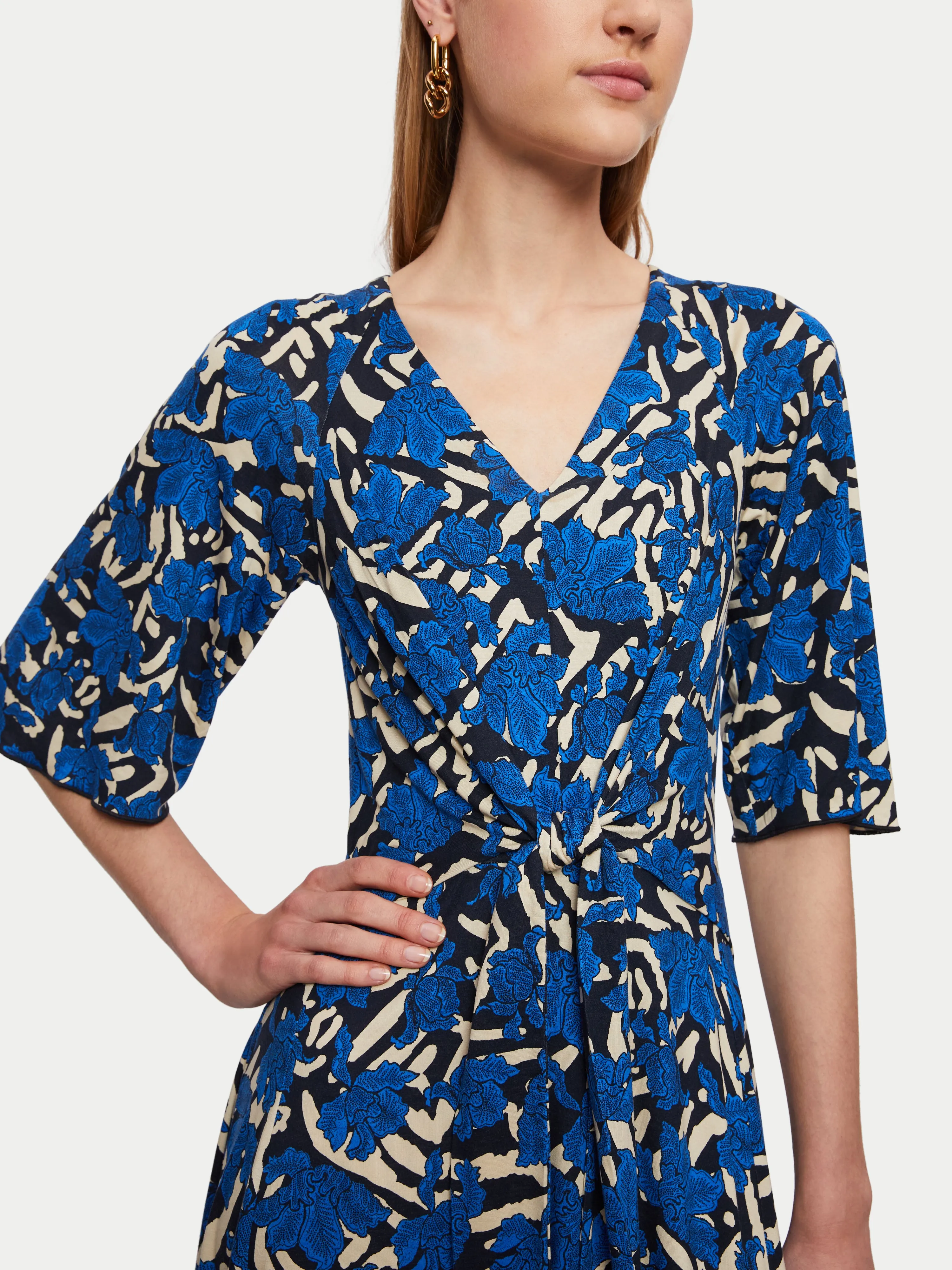Zebra Floral Jersey Midi Dress | Blue sold by Jigsaw product image thumbnail 2