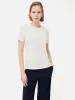 Cotton Luxe Short Sleeve Tee | Cream sold by Jigsaw
