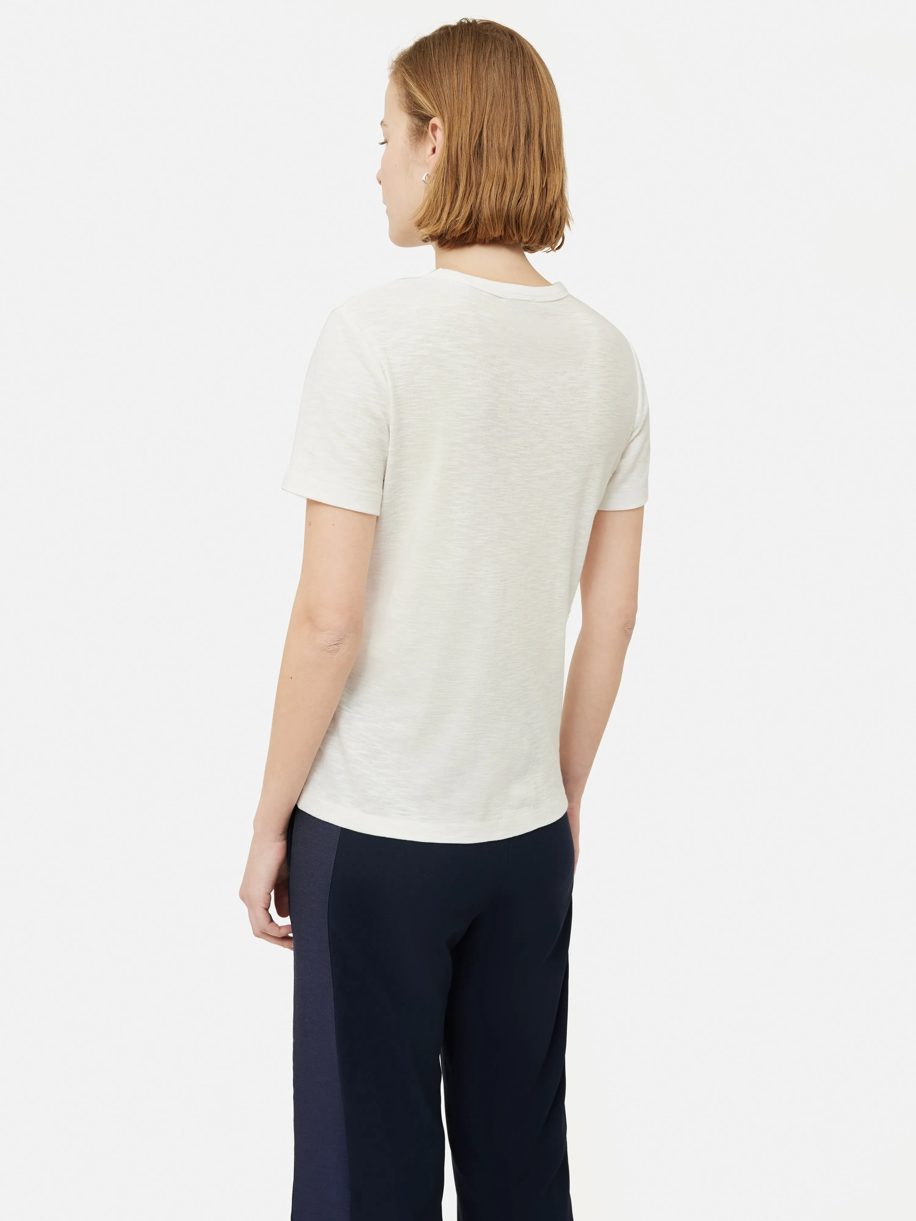 Cotton Luxe Short Sleeve Tee | Cream sold by Jigsaw product image thumbnail 5