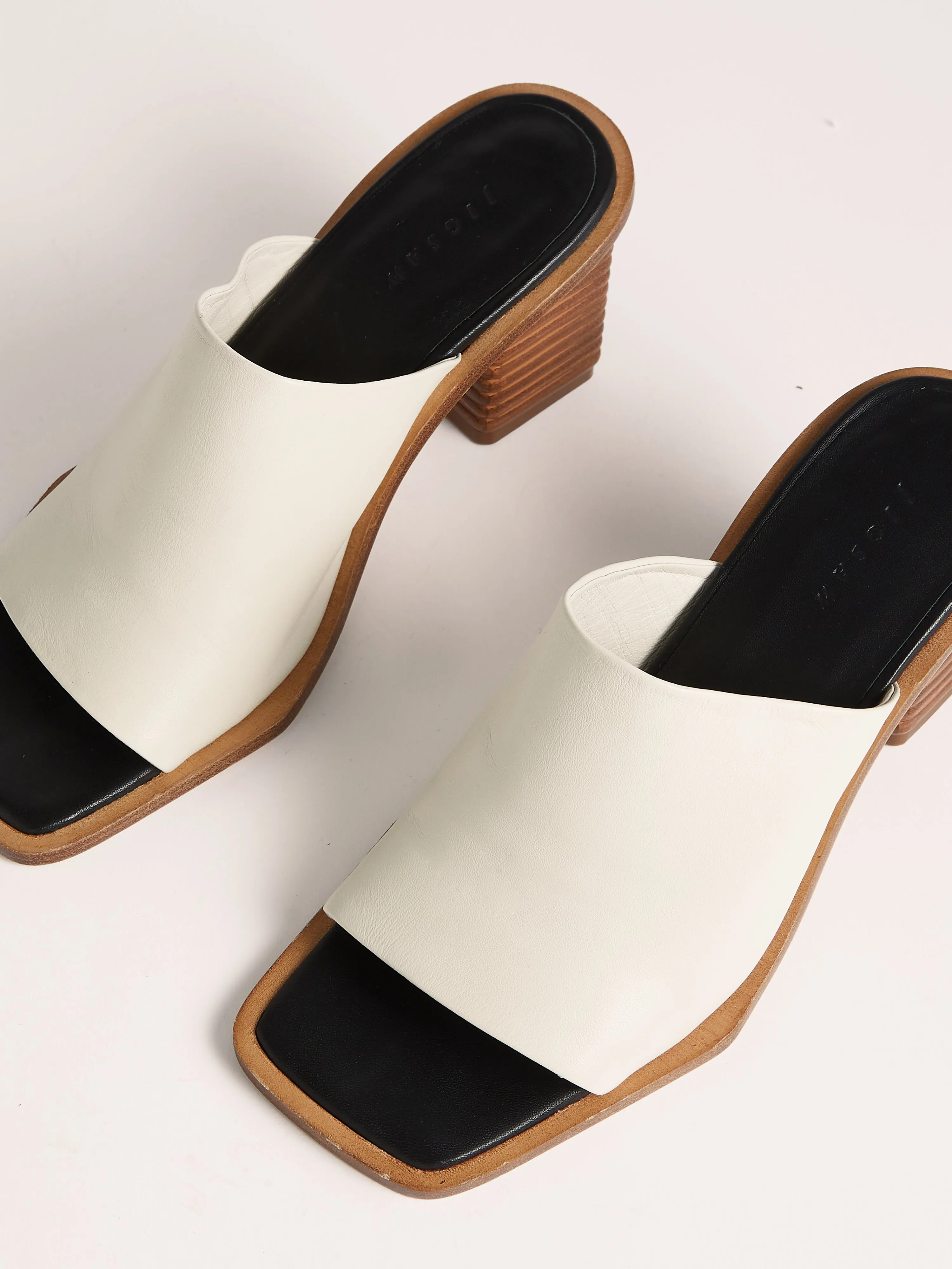 Coop Stacked Heel Leather Mule | White sold by Jigsaw product image thumbnail 2