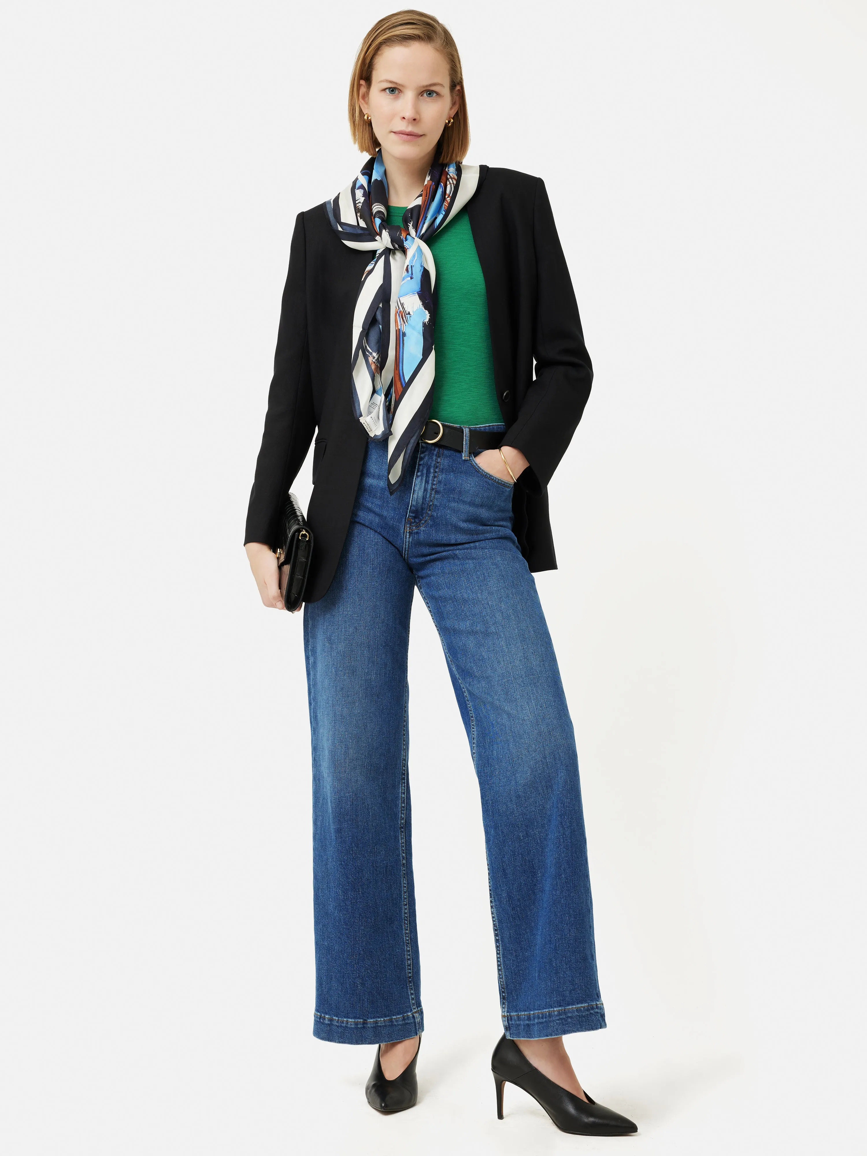 Cotton Luxe Raglan Tee | Green sold by Jigsaw product image thumbnail 3