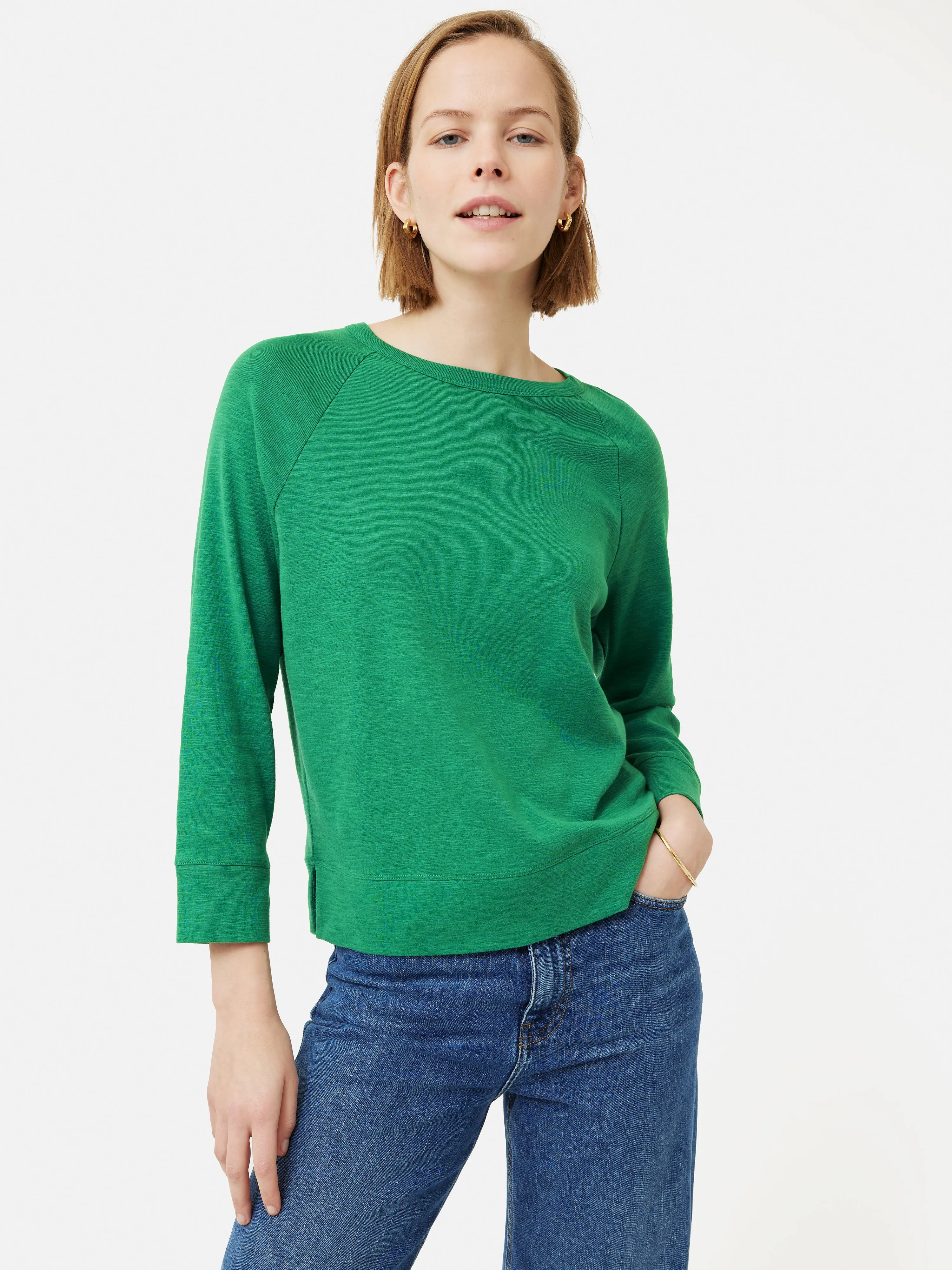 Cotton Luxe Raglan Tee | Green sold by Jigsaw product image thumbnail 4