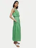 Linen Smocked Detail Maxi Dress | Green sold by Jigsaw