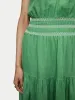 Linen Smocked Detail Maxi Dress | Green sold by Jigsaw