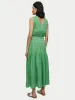 Linen Smocked Detail Maxi Dress | Green sold by Jigsaw