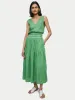 Linen Smocked Detail Maxi Dress | Green sold by Jigsaw