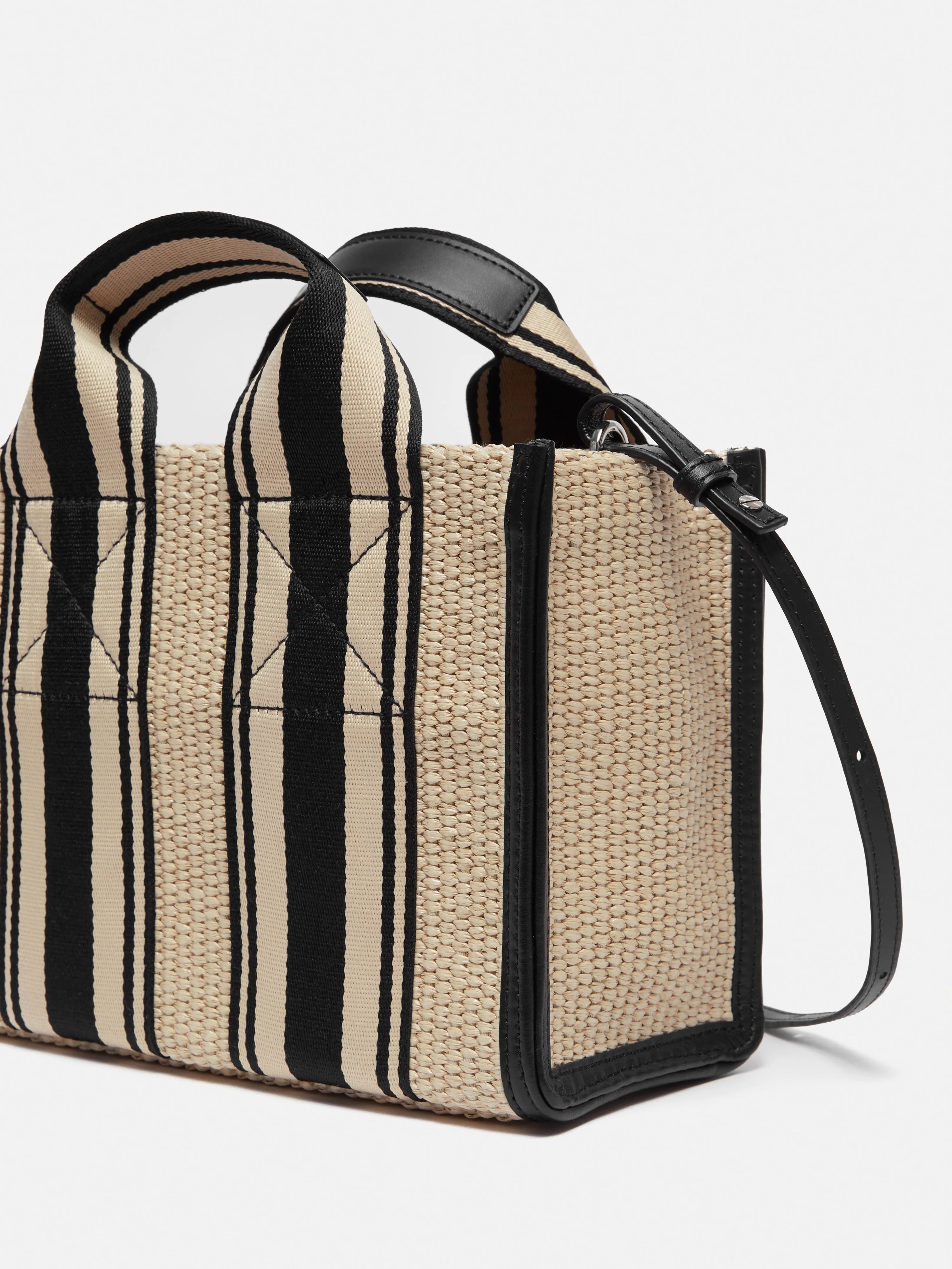 Mini Athena Stripe Woven Tote | Natural sold by Jigsaw product image thumbnail 3