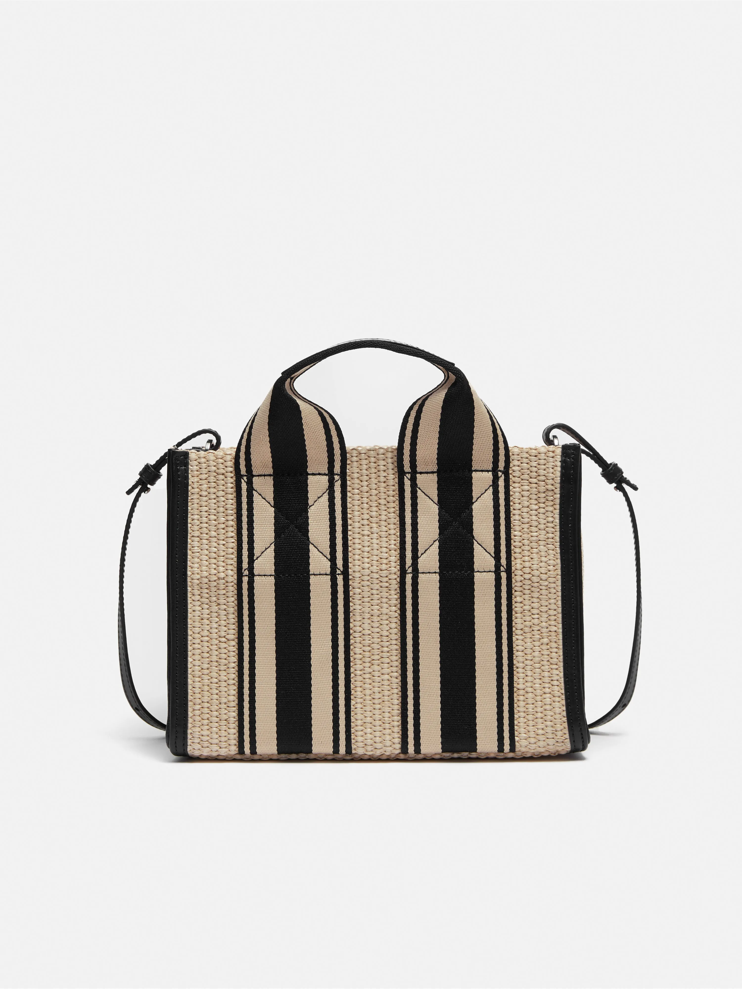 Mini Athena Stripe Woven Tote | Natural sold by Jigsaw