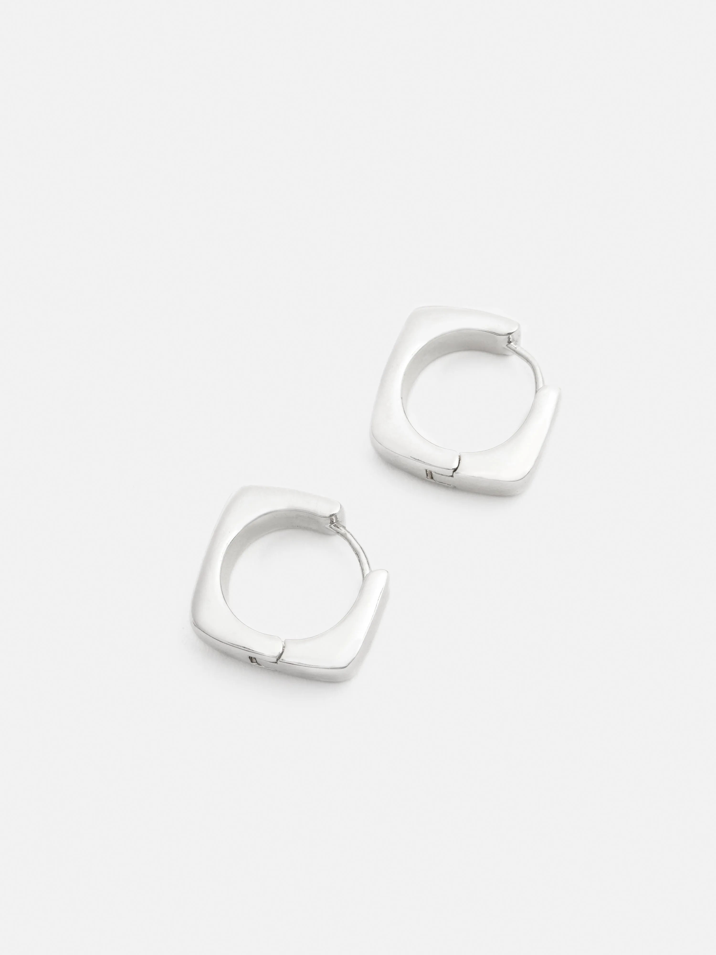 Chunky Square Hoop Earring | Silver sold by Jigsaw product image thumbnail 3