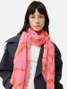 Hydra Coral Gauze Wool Silk Scarf | Pink sold by Jigsaw