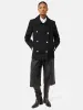 Wool Twill Longline Pea Coat | Black sold by Jigsaw