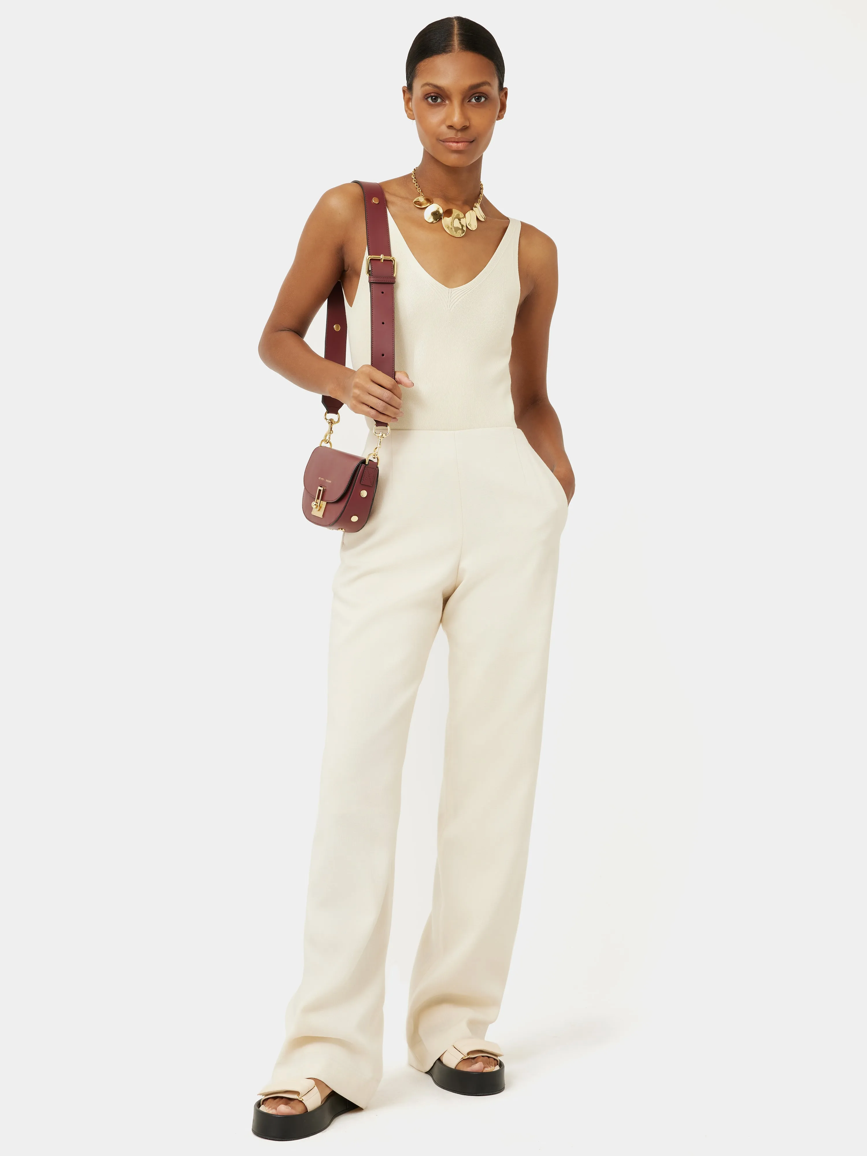 Denbigh Studded Leather Bag | Pink sold by Jigsaw product image thumbnail 4