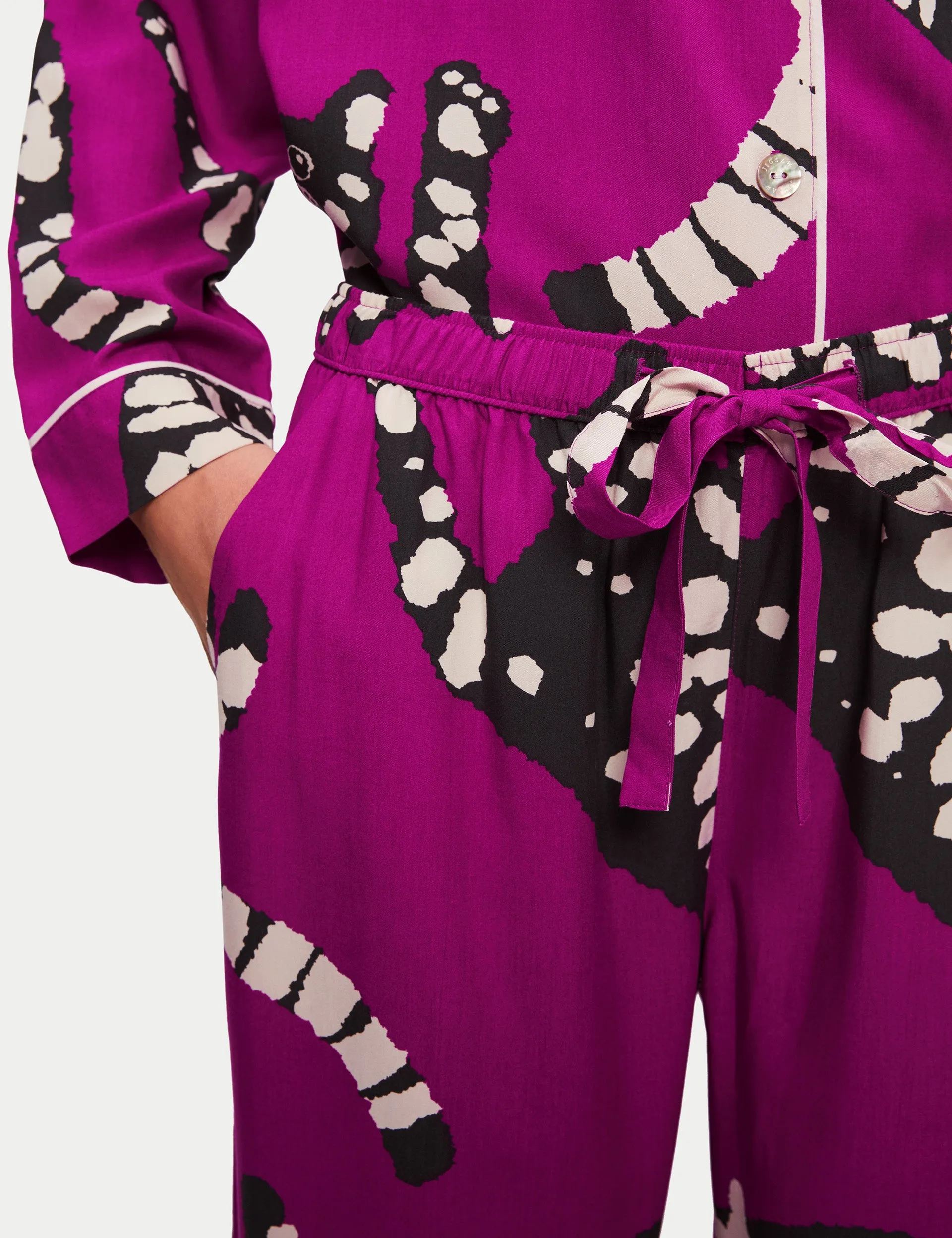 Dancing Cats Pyjama | Pink sold by Jigsaw product image thumbnail 5