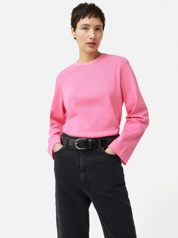 Heavy Cotton Sweatshirt | Pink sold by Jigsaw