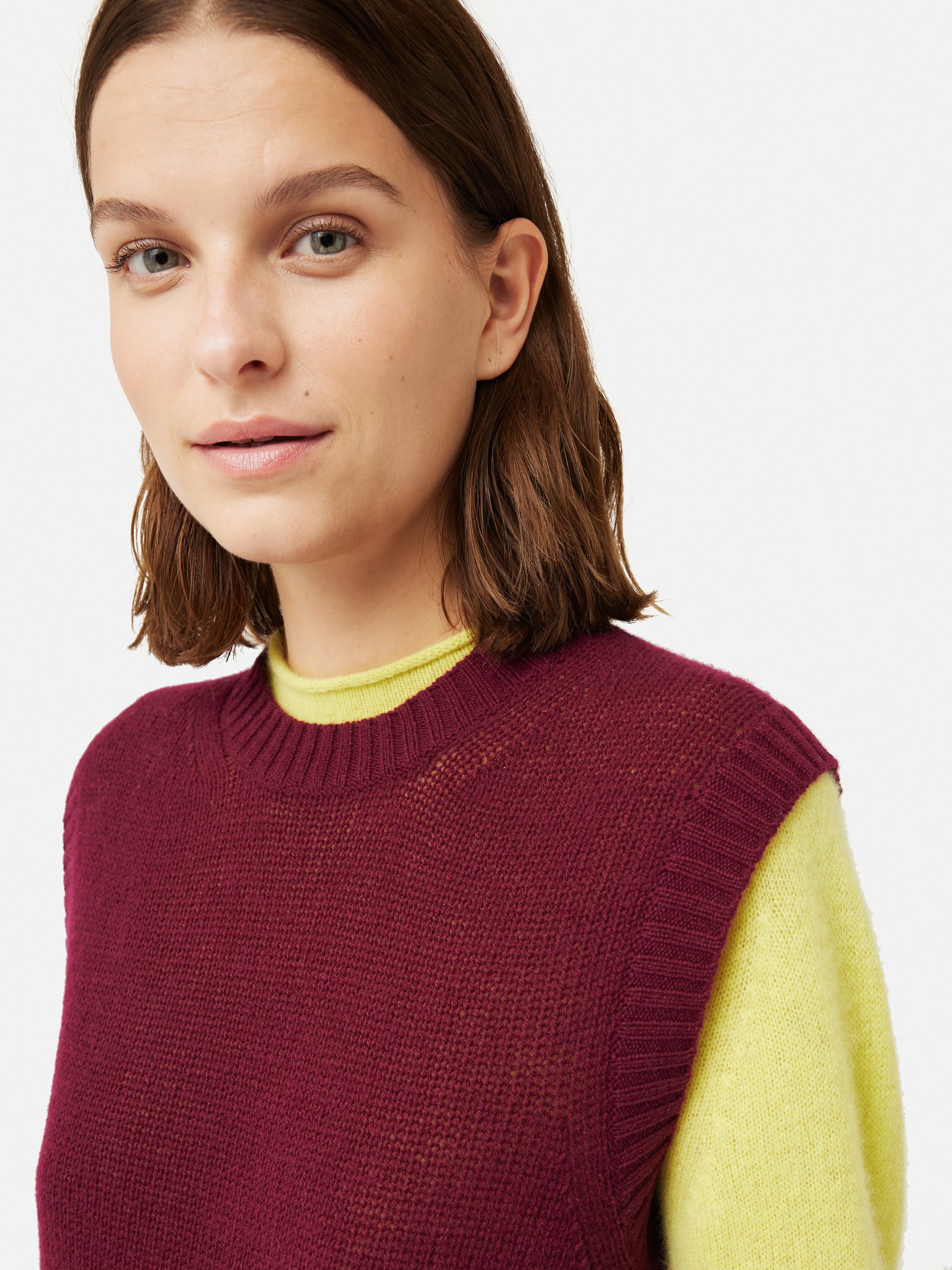 Cashmere Crew Neck Tank | Purple sold by Jigsaw product image thumbnail 4