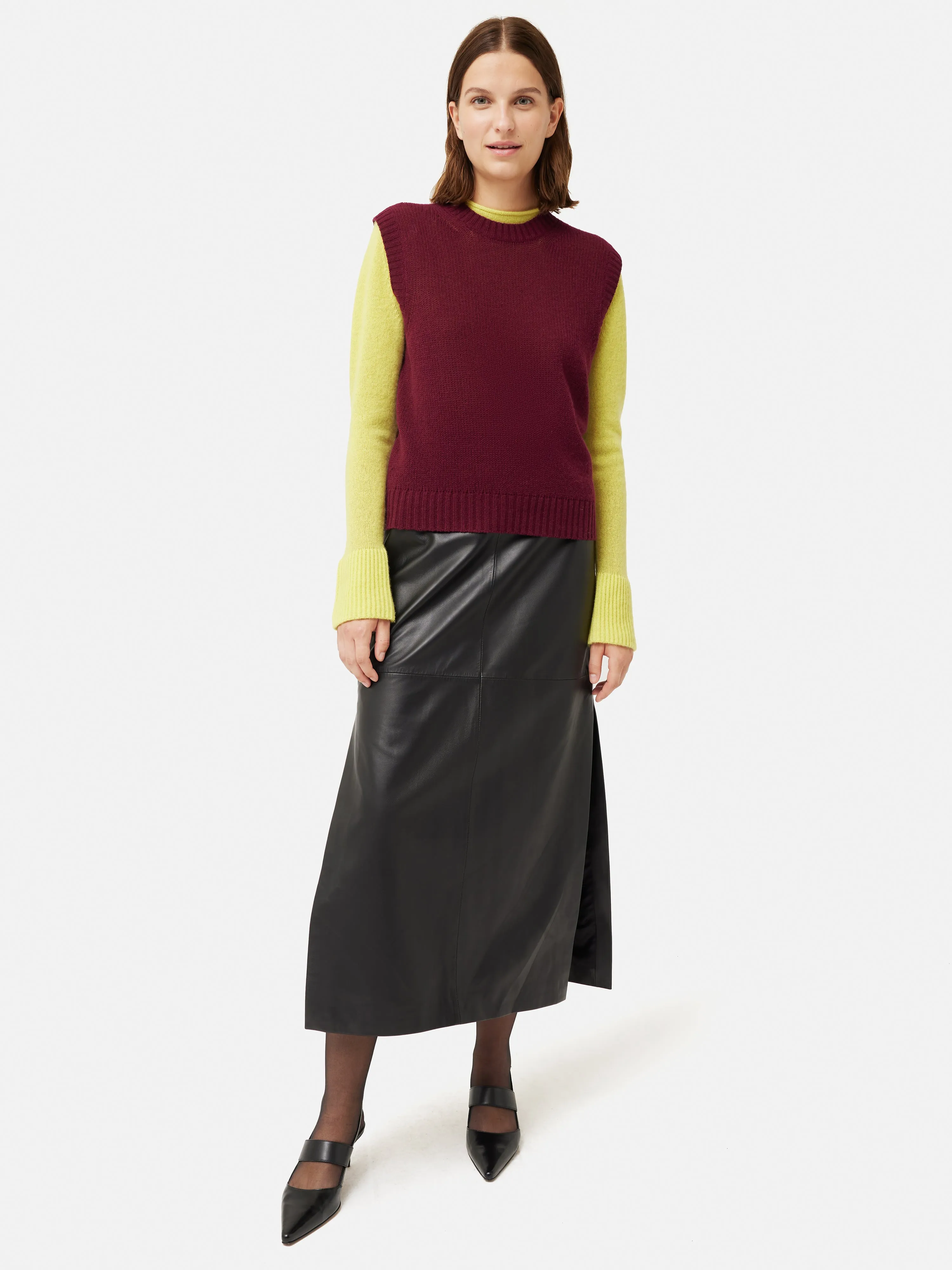 Cashmere Crew Neck Tank | Purple sold by Jigsaw product image thumbnail 2