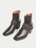 Collagerie Leather Ankle Boot | Brown sold by Jigsaw