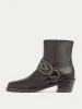Collagerie Leather Ankle Boot | Brown sold by Jigsaw