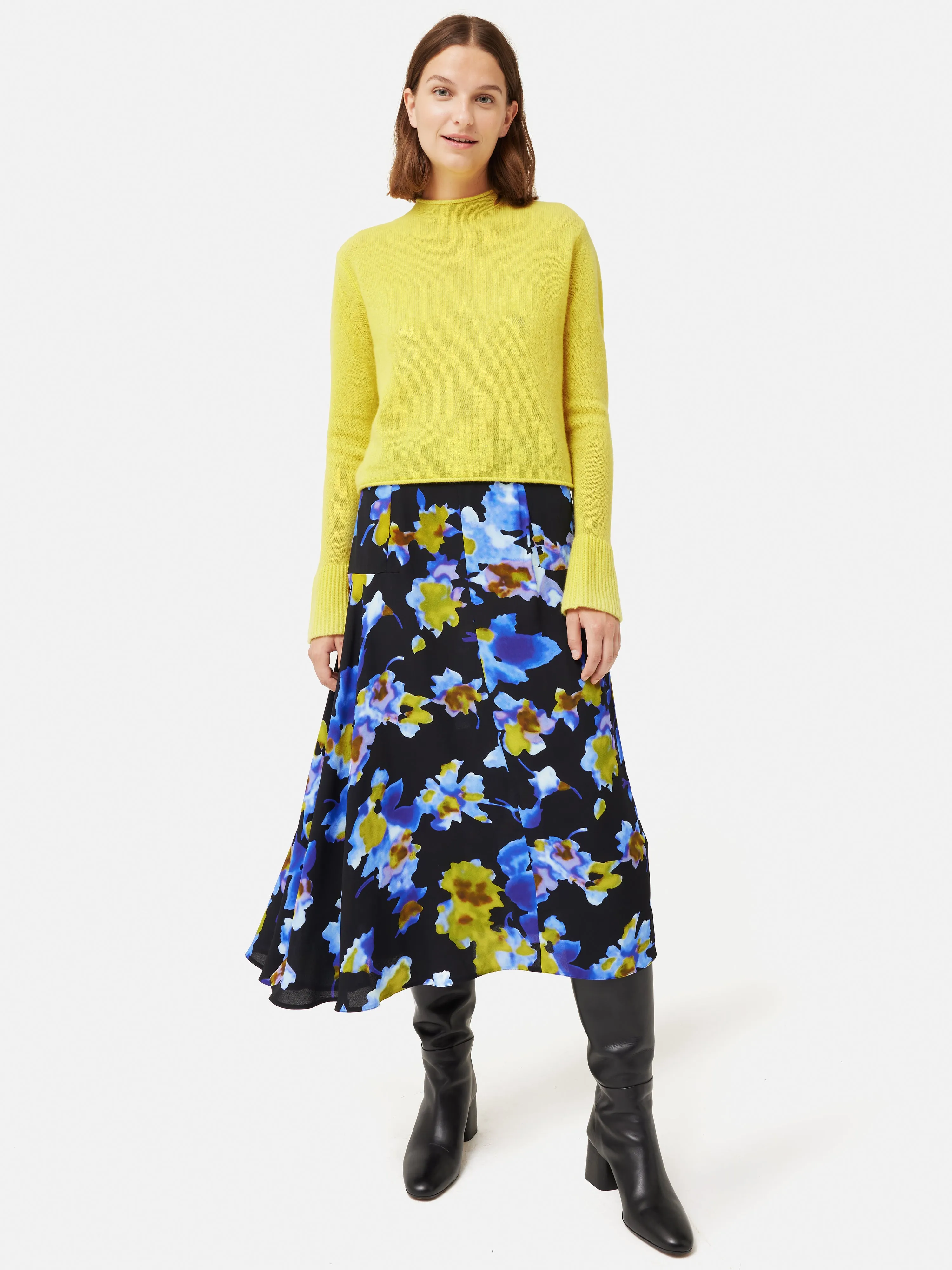 Cloud Cashmere Eldon Jumper | Yellow sold by Jigsaw product image thumbnail 3