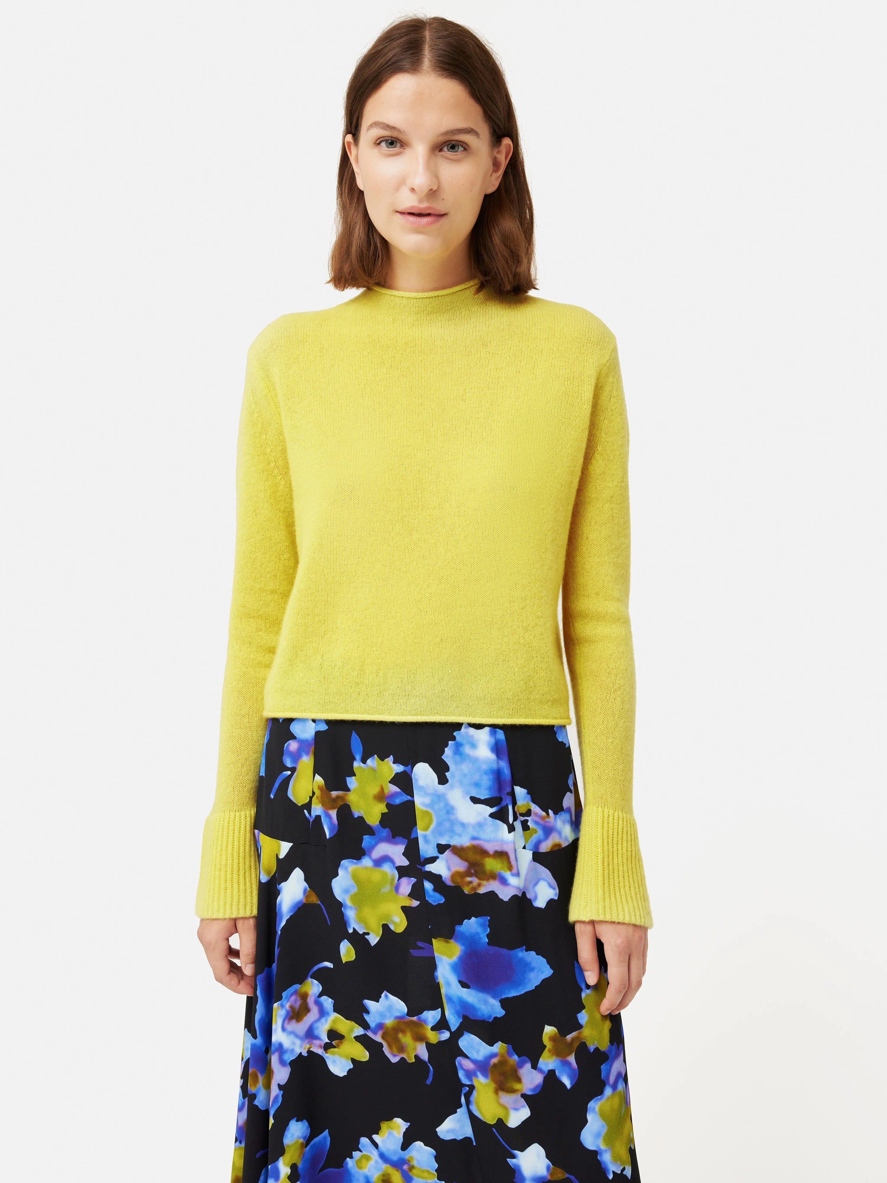 Cloud Cashmere Eldon Jumper | Yellow sold by Jigsaw