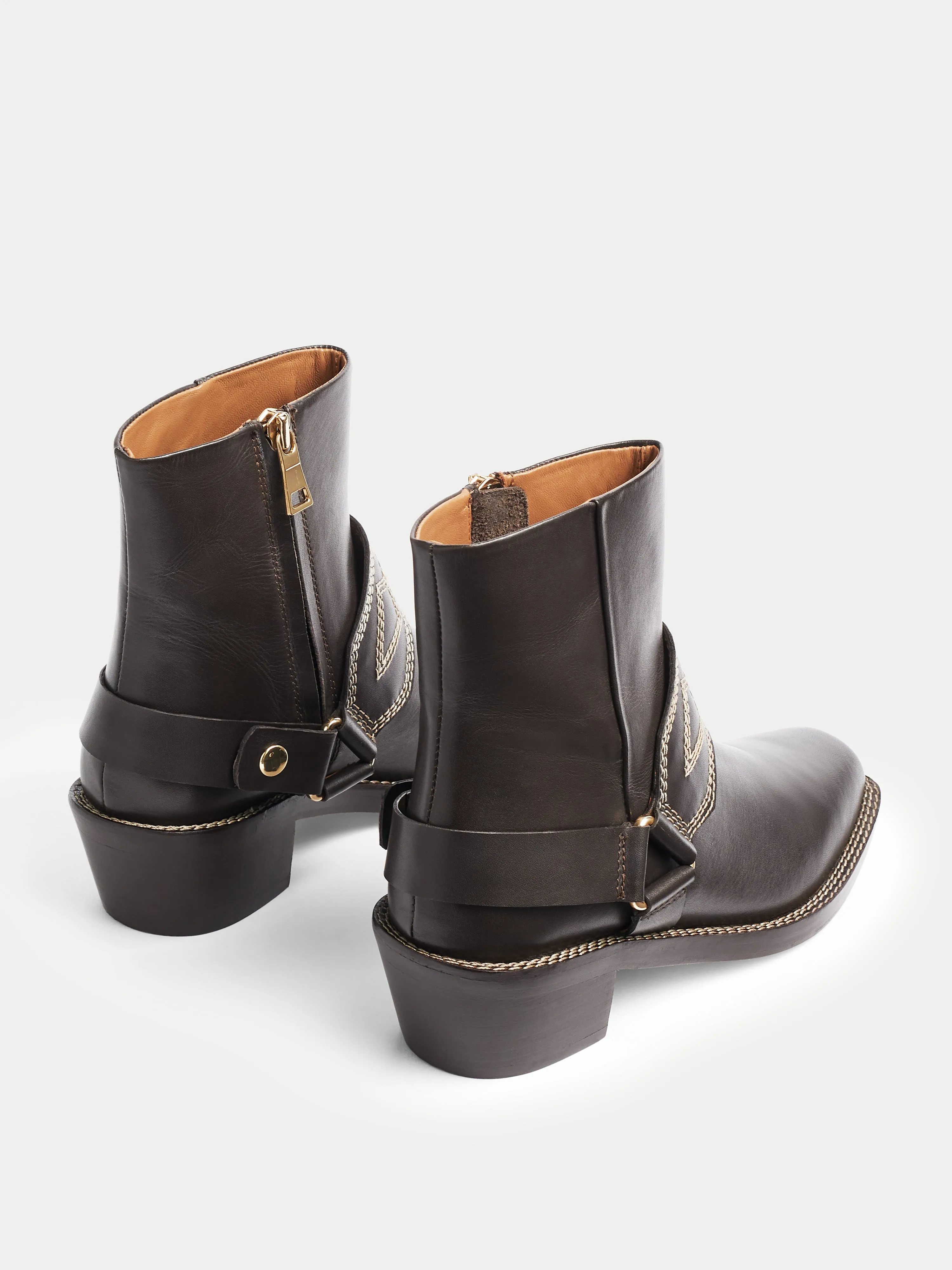 Collagerie Leather Ankle Boot | Brown sold by Jigsaw product image thumbnail 5