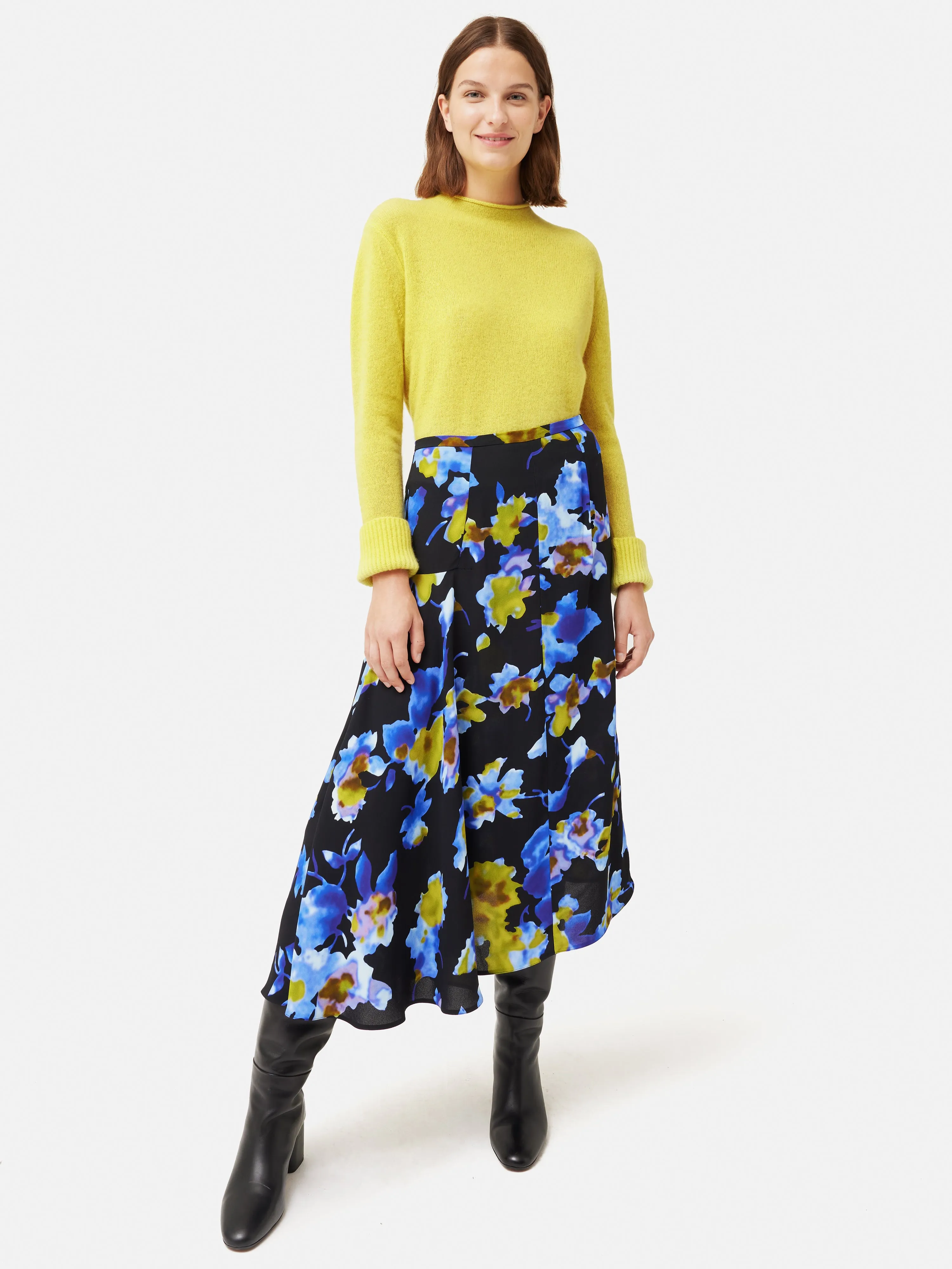 Cloud Cashmere Eldon Jumper | Yellow sold by Jigsaw product image thumbnail 4