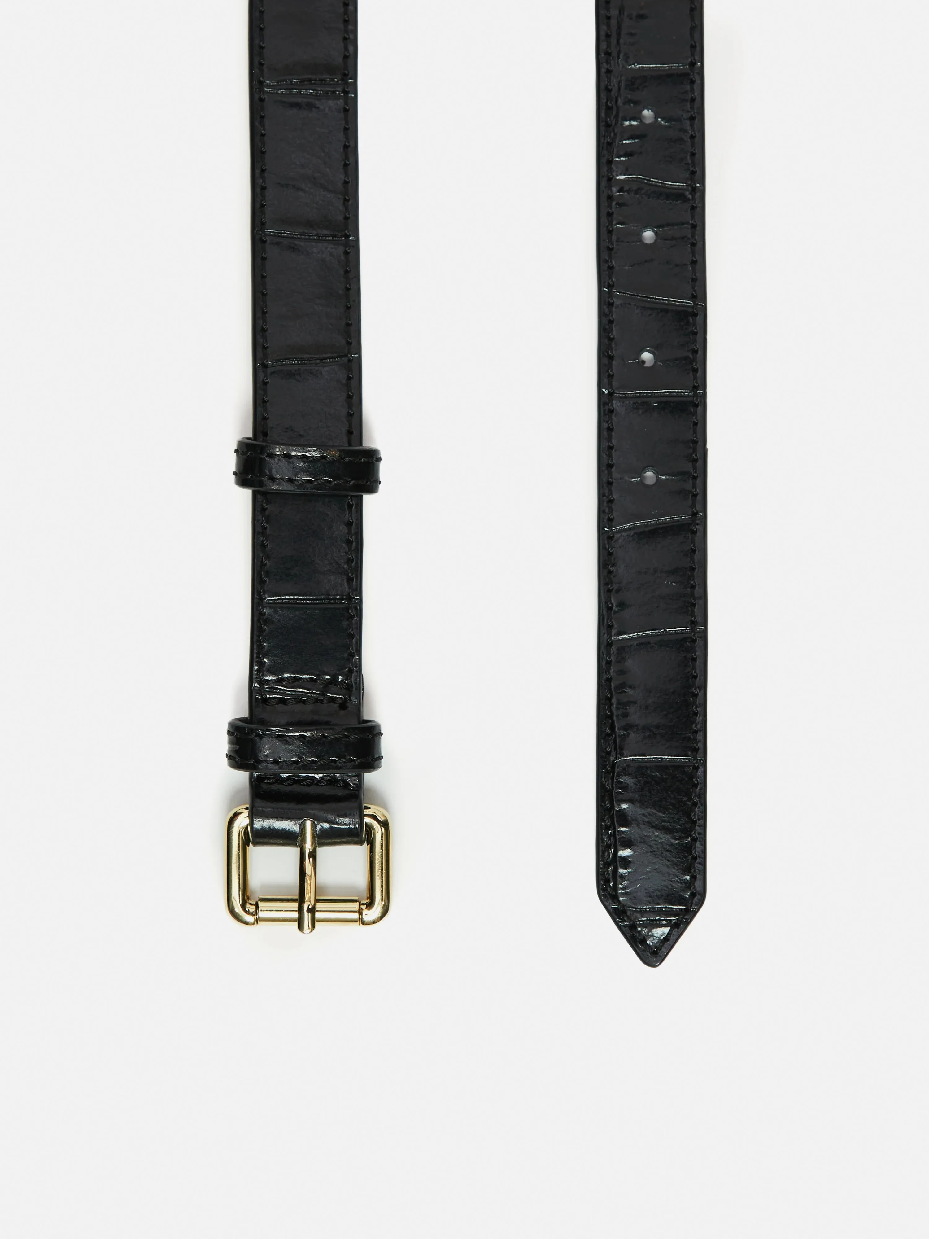 Croc Narrow Belt | Black sold by Jigsaw product image thumbnail 3