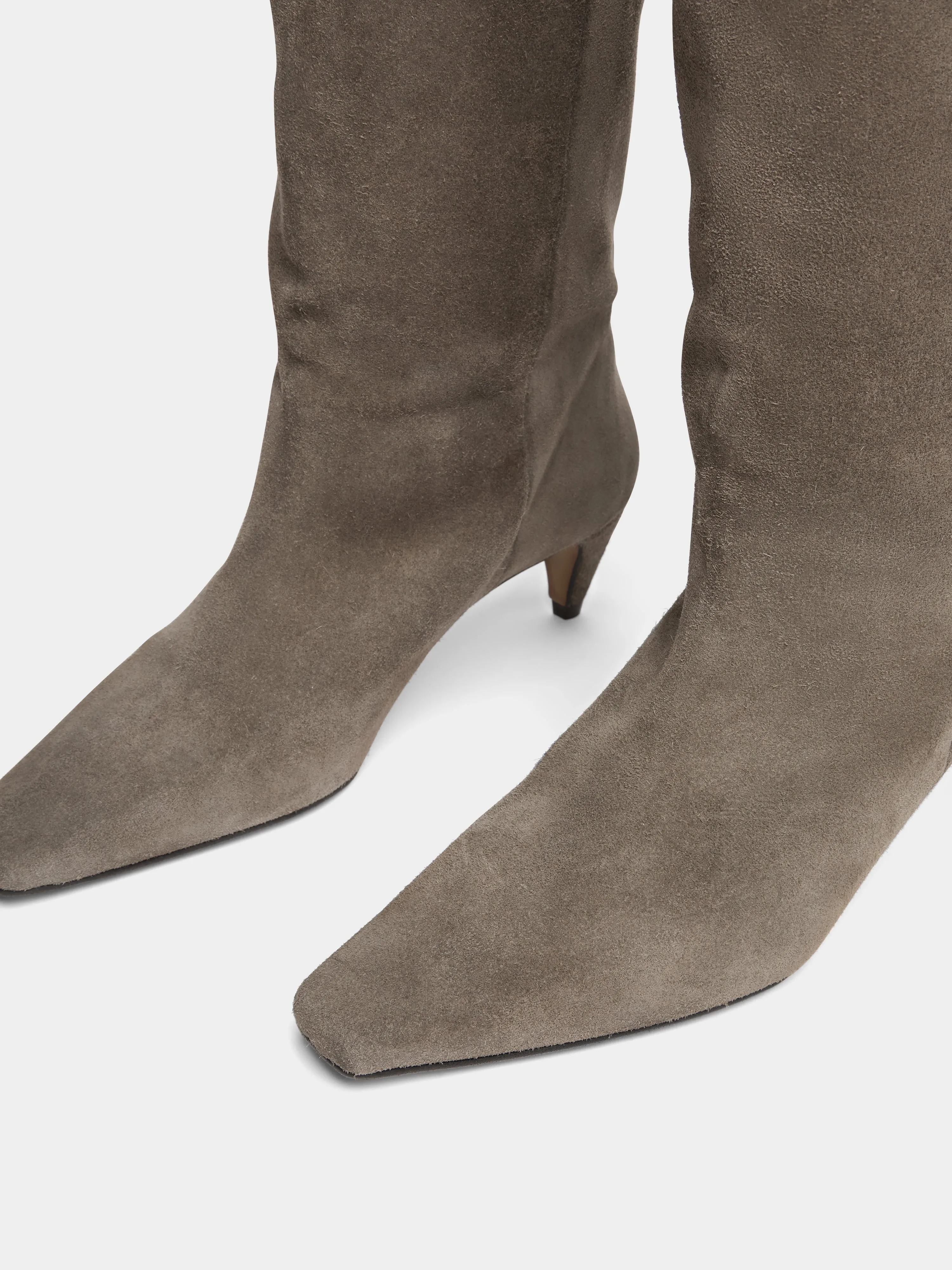 Gwen Suede Western Slouch Boot | Taupe sold by Jigsaw product image thumbnail 4
