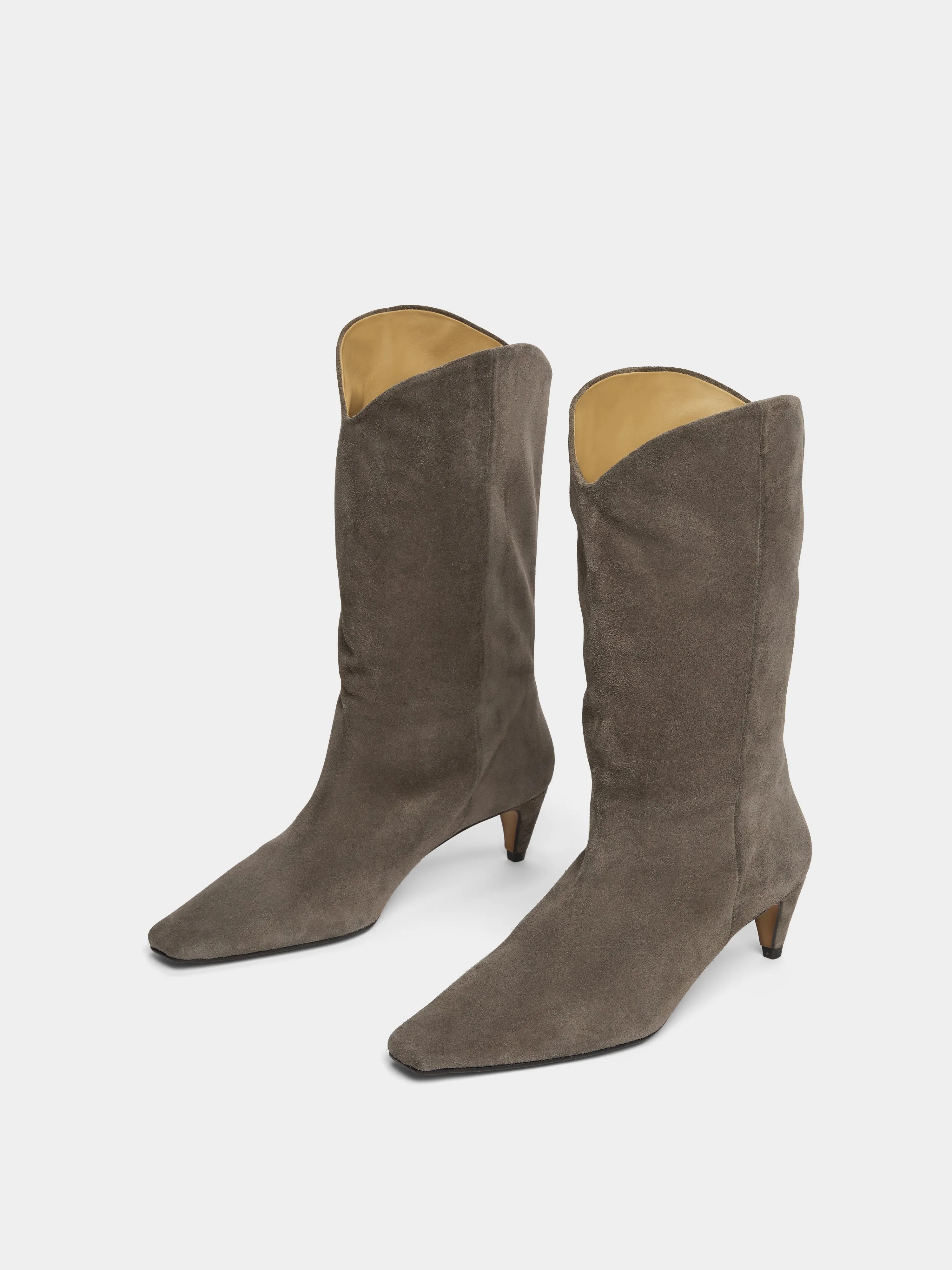 Gwen Suede Western Slouch Boot | Taupe sold by Jigsaw product image thumbnail 2