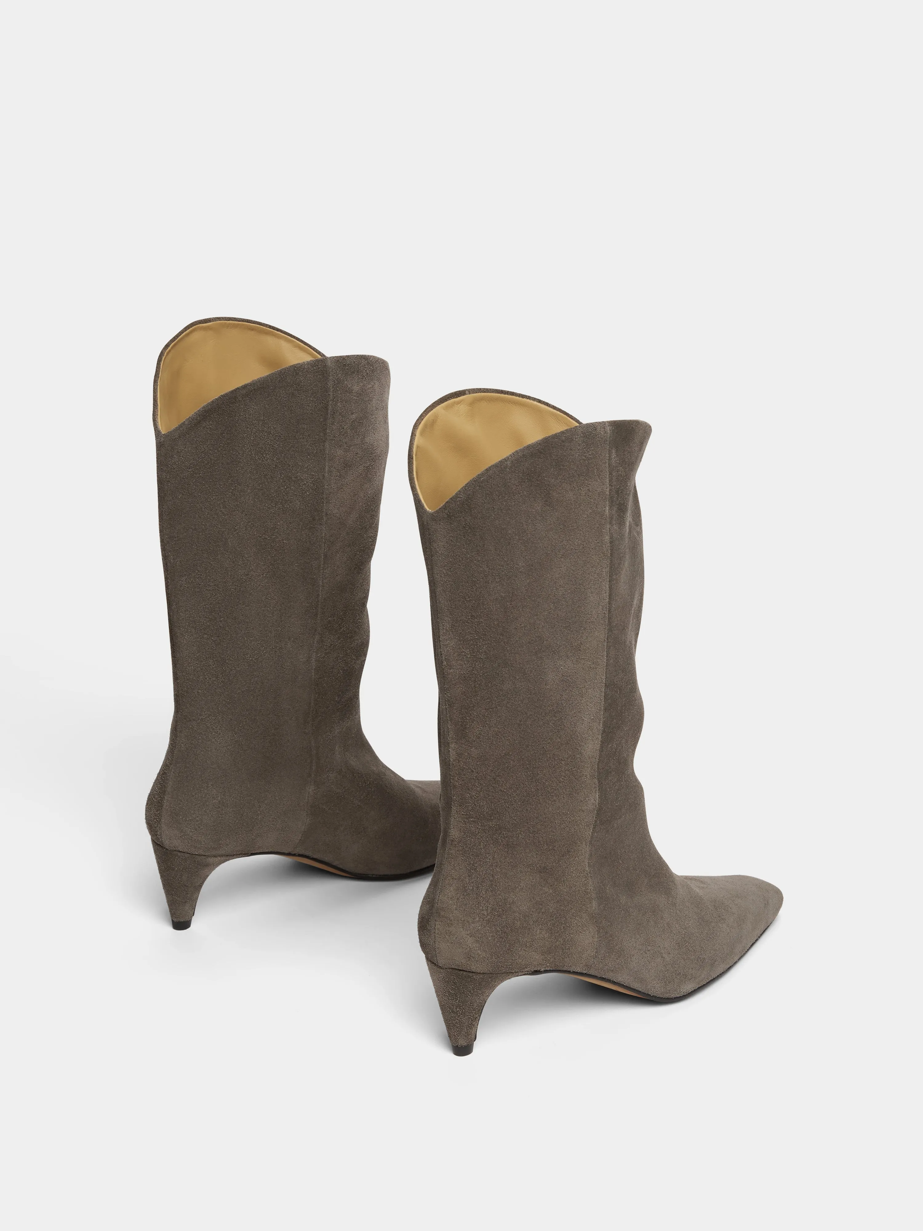 Gwen Suede Western Slouch Boot | Taupe sold by Jigsaw product image thumbnail 3