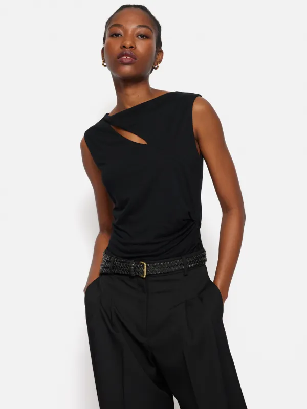 Slash Neck Top | Black sold by Jigsaw