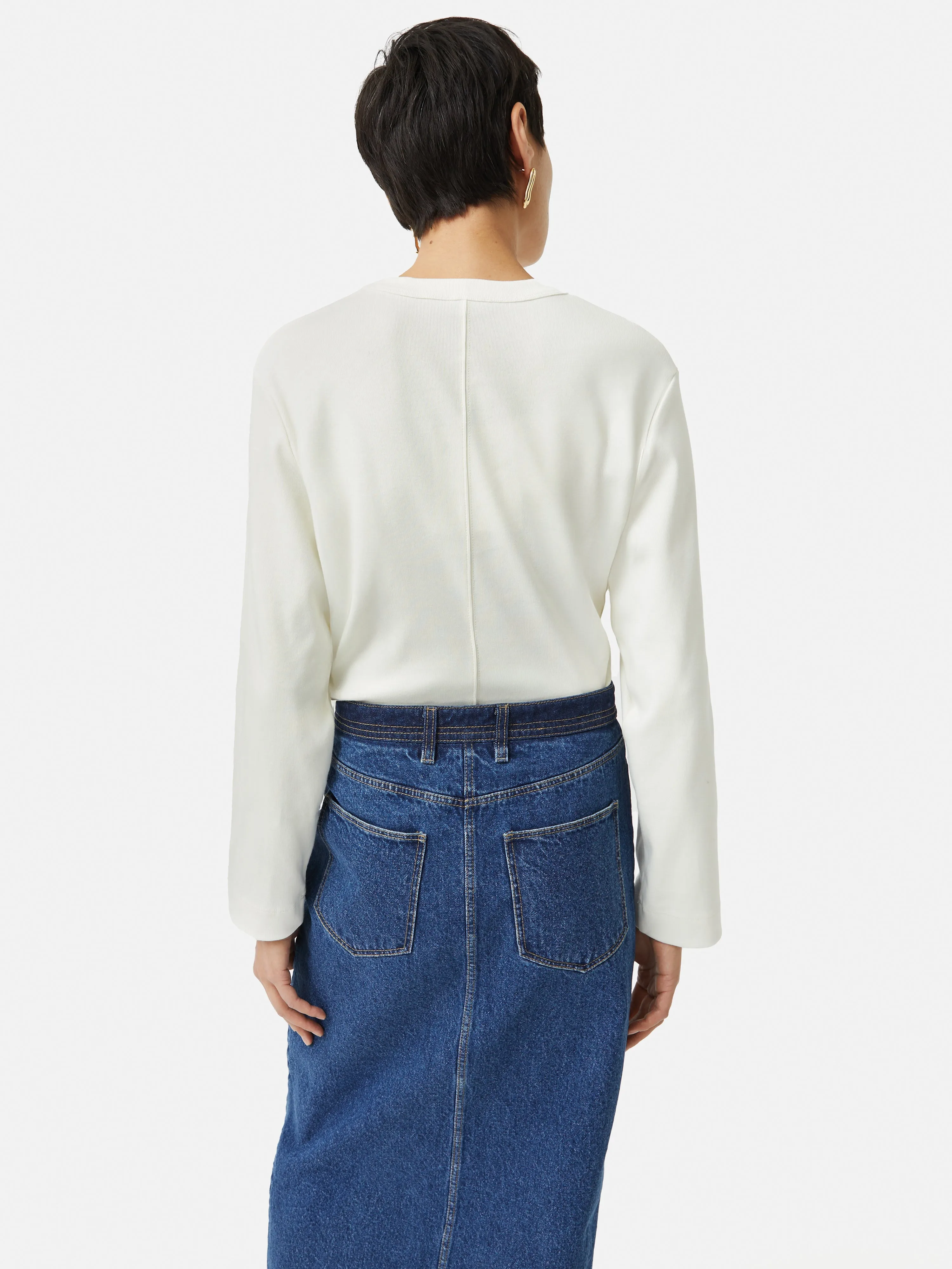 Heavy Cotton Sweatshirt | Cream sold by Jigsaw product image thumbnail 5