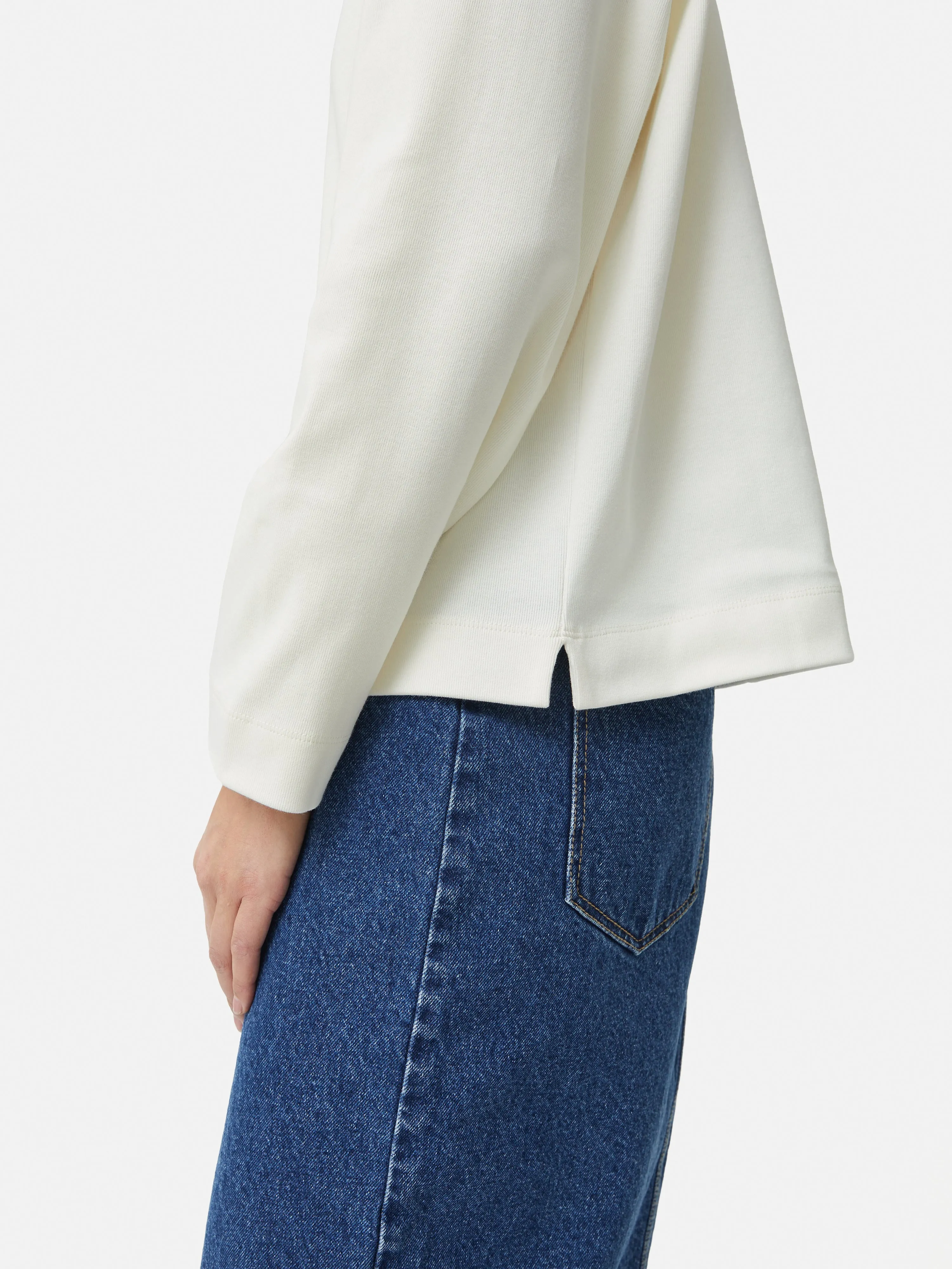 Heavy Cotton Sweatshirt | Cream sold by Jigsaw product image thumbnail 4