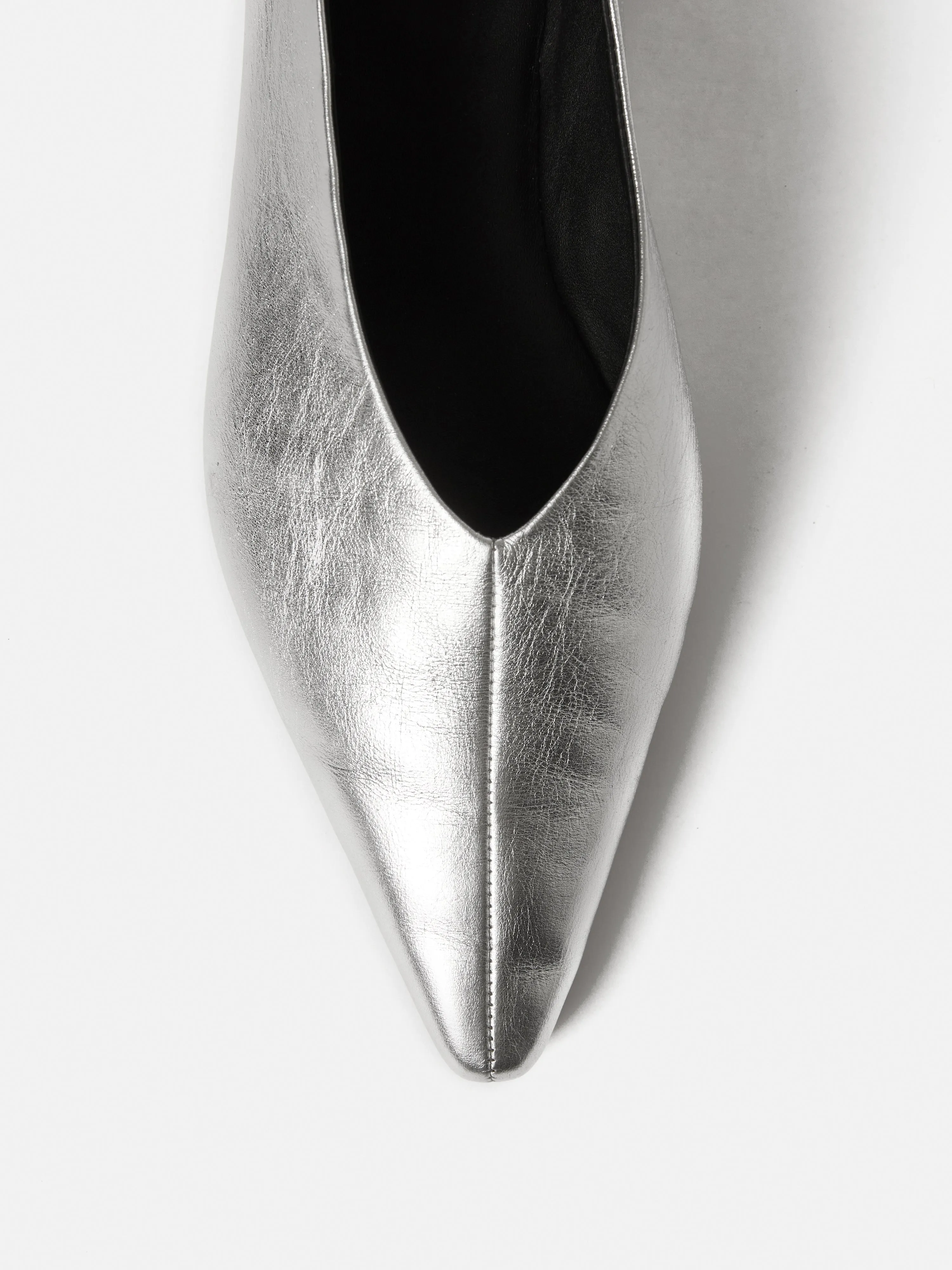 Linnie Flat Pointed Ballerina | Silver sold by Jigsaw product image thumbnail 3