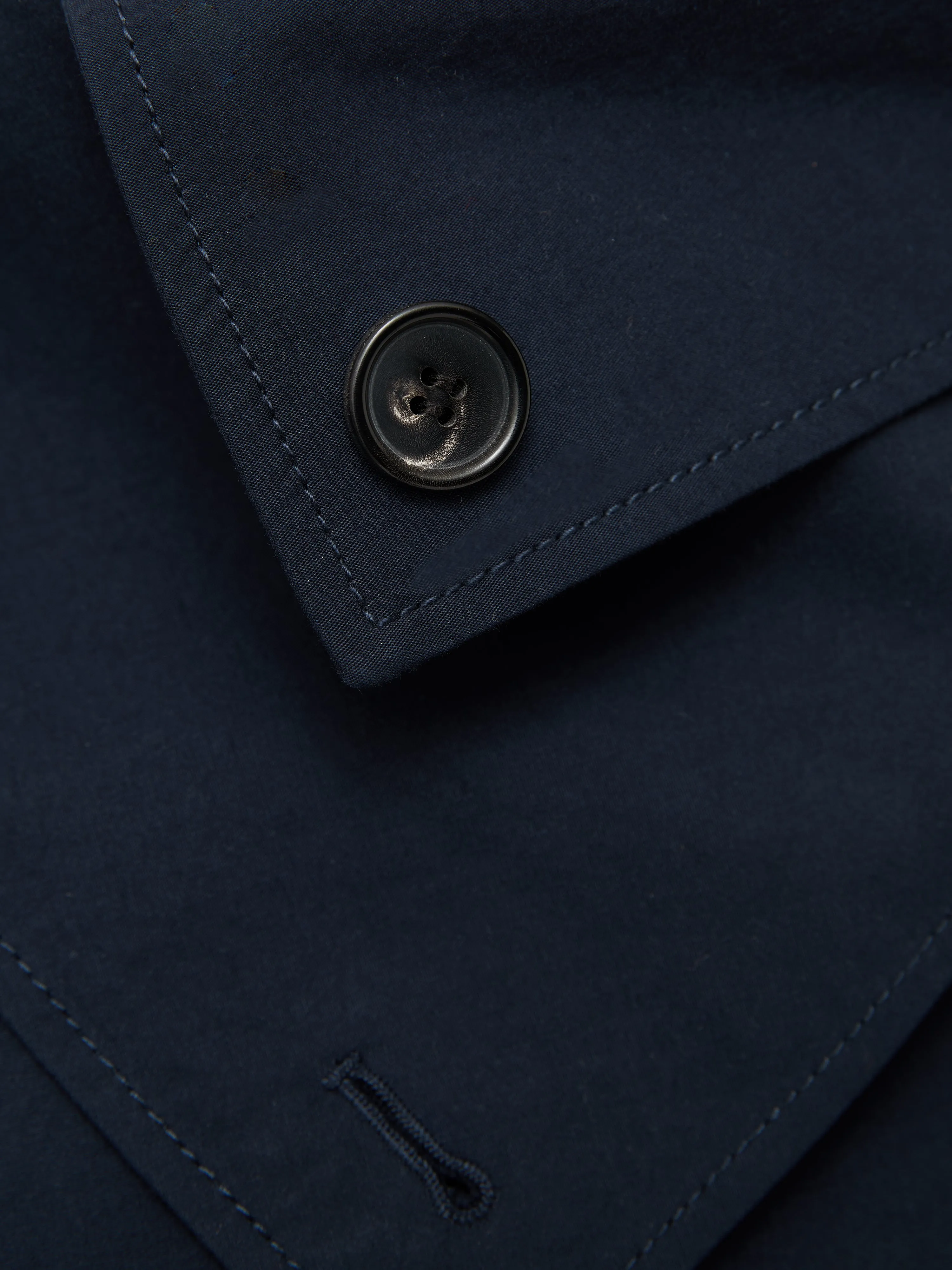 Cropped Cotton Trench Jacket | Navy sold by Jigsaw product image thumbnail 3