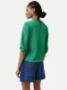 Twist Sleeve Knitted Top | Green sold by Jigsaw