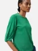 Twist Sleeve Knitted Top | Green sold by Jigsaw