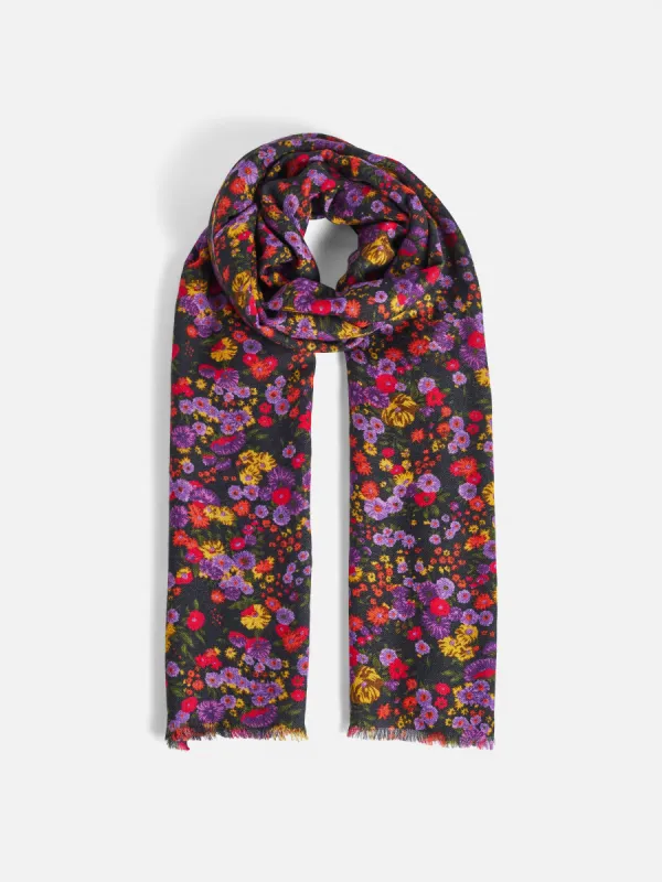 Wild Meadow Wool Silk Scarf | Multi sold by Jigsaw