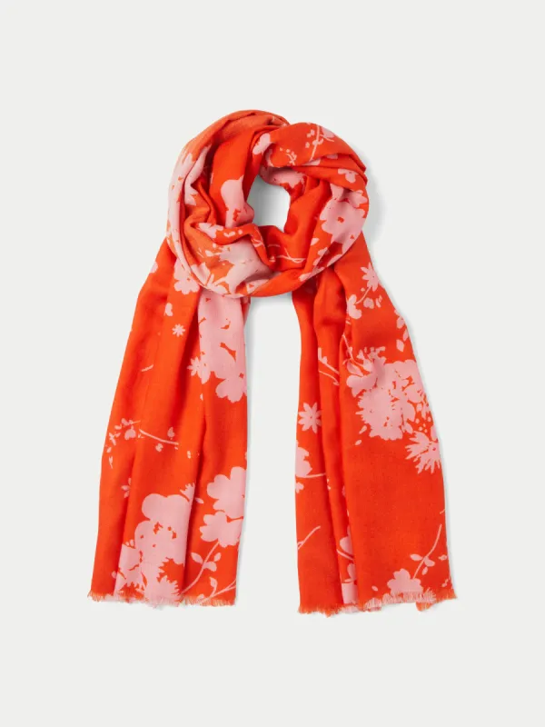 Eclipse Wool Silk Scarf | Pink sold by Jigsaw