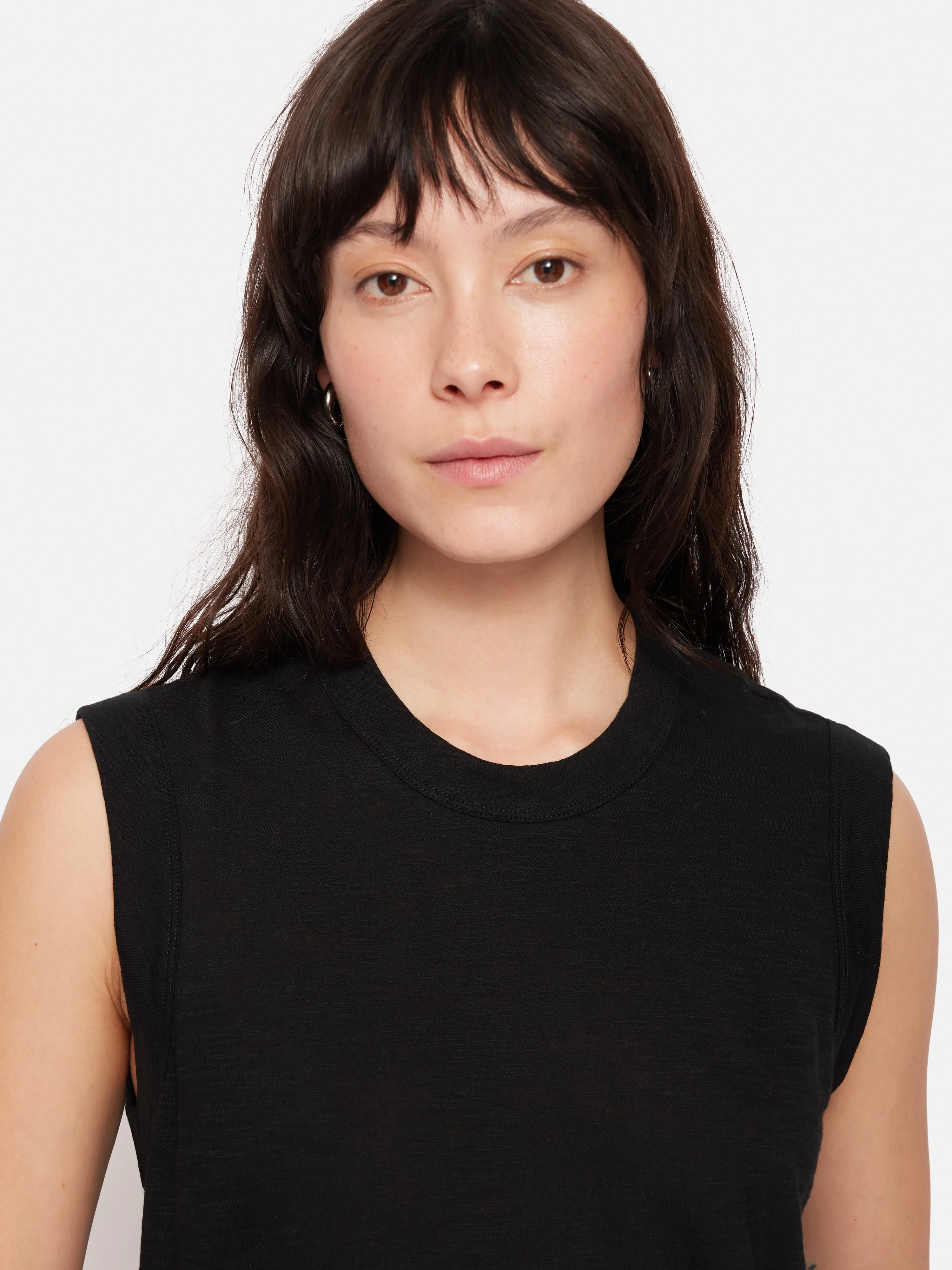 Cotton Slub Tank Top | Black sold by Jigsaw product image thumbnail 2