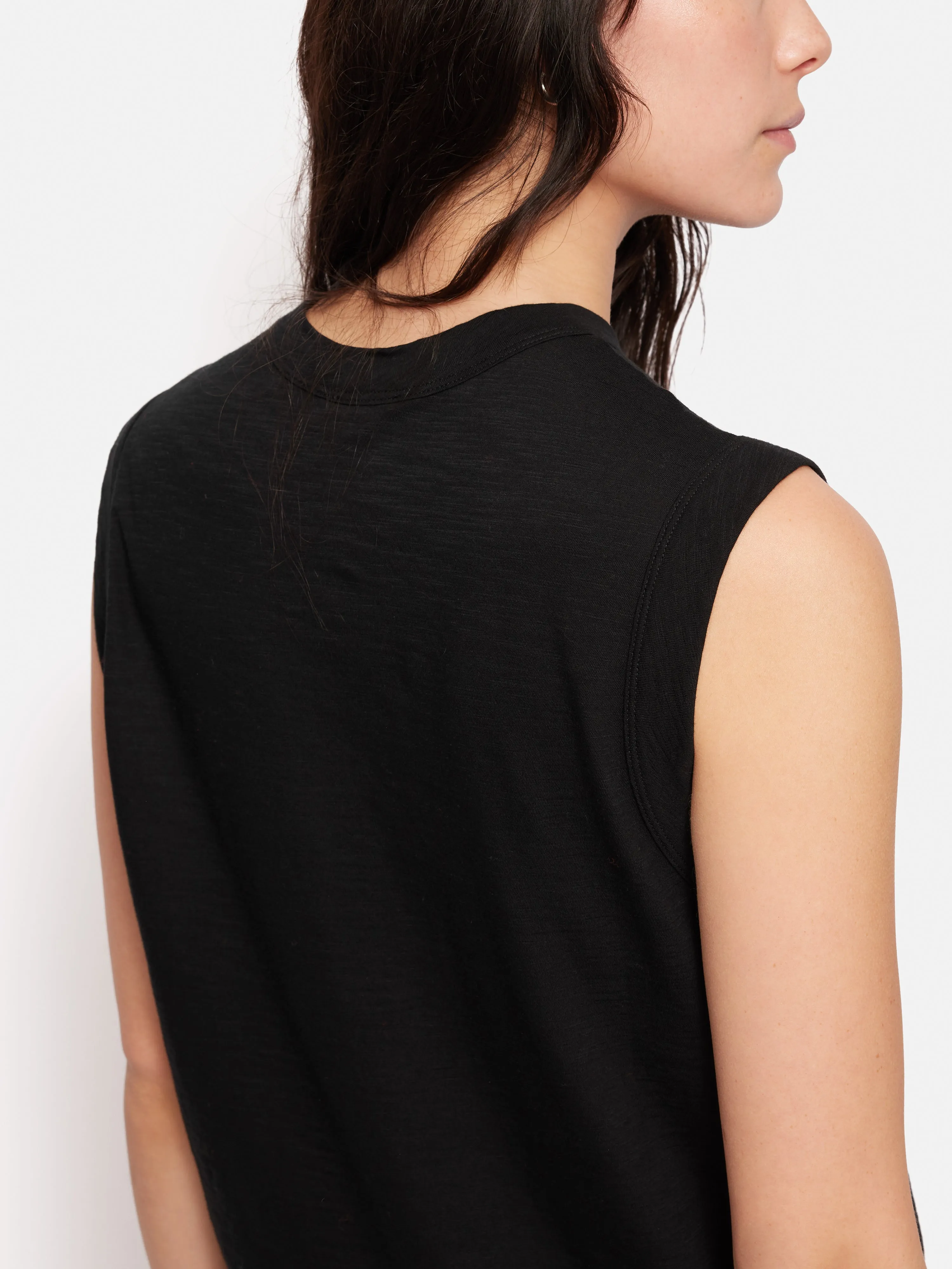 Cotton Slub Tank Top | Black sold by Jigsaw product image thumbnail 4