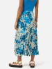 Clouded Leopard Midi Skirt | Blue sold by Jigsaw