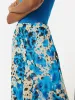 Clouded Leopard Midi Skirt | Blue sold by Jigsaw