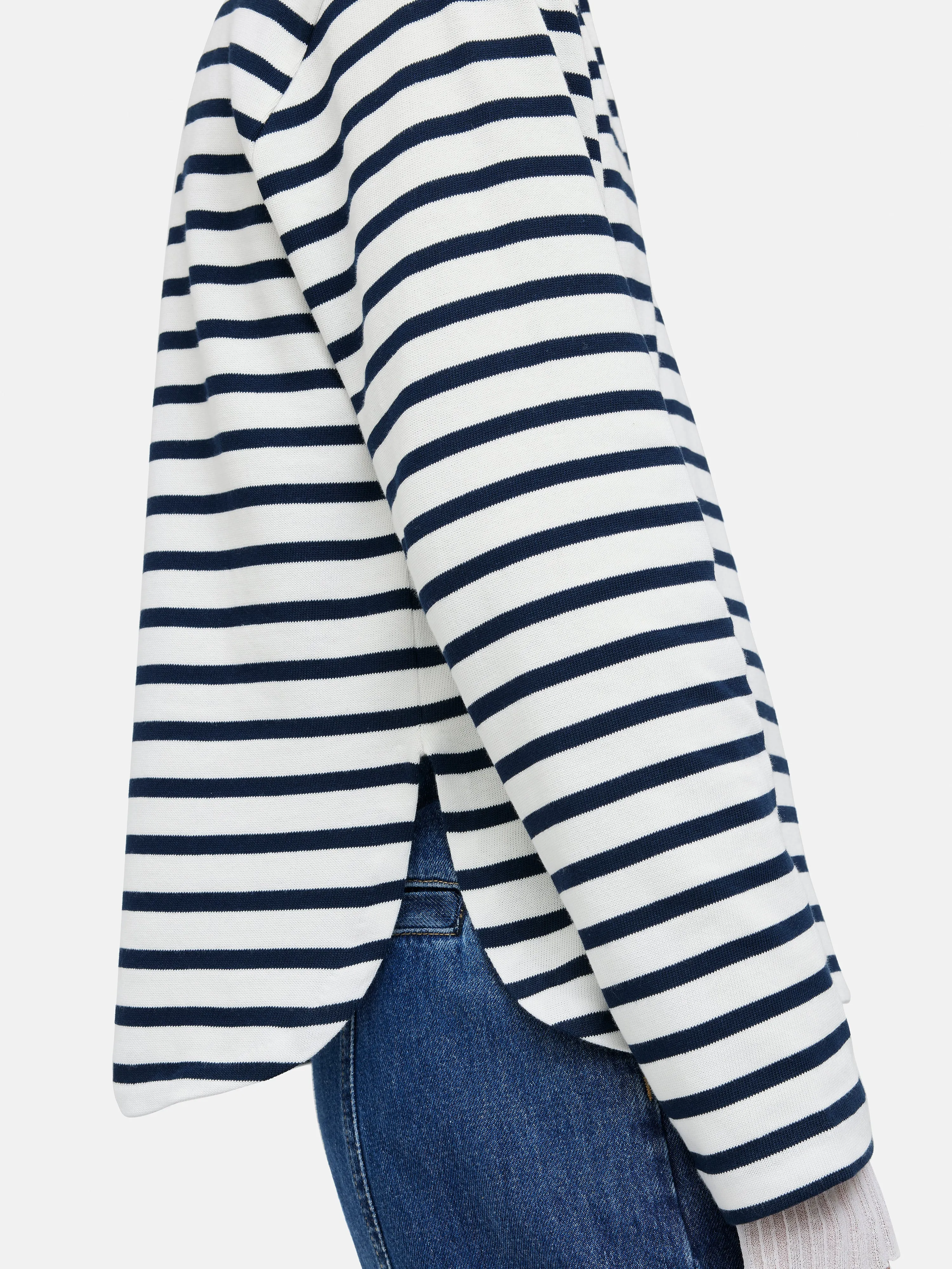 Breton Stripe Sweatshirt | Navy sold by Jigsaw product image thumbnail 5