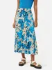 Clouded Leopard Midi Skirt | Blue sold by Jigsaw