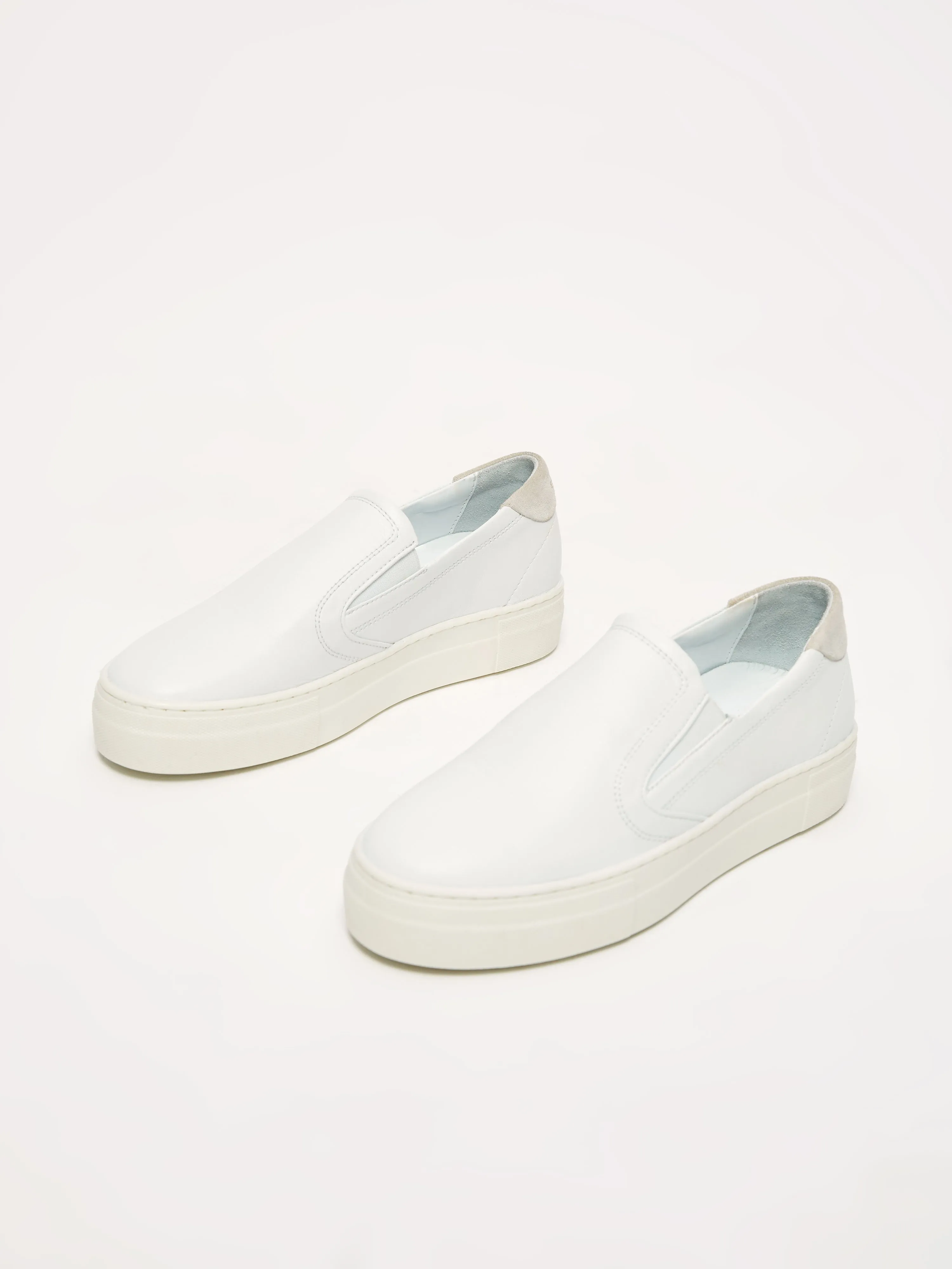 Wyre Leather Slip On Trainer | White sold by Jigsaw product image thumbnail 2