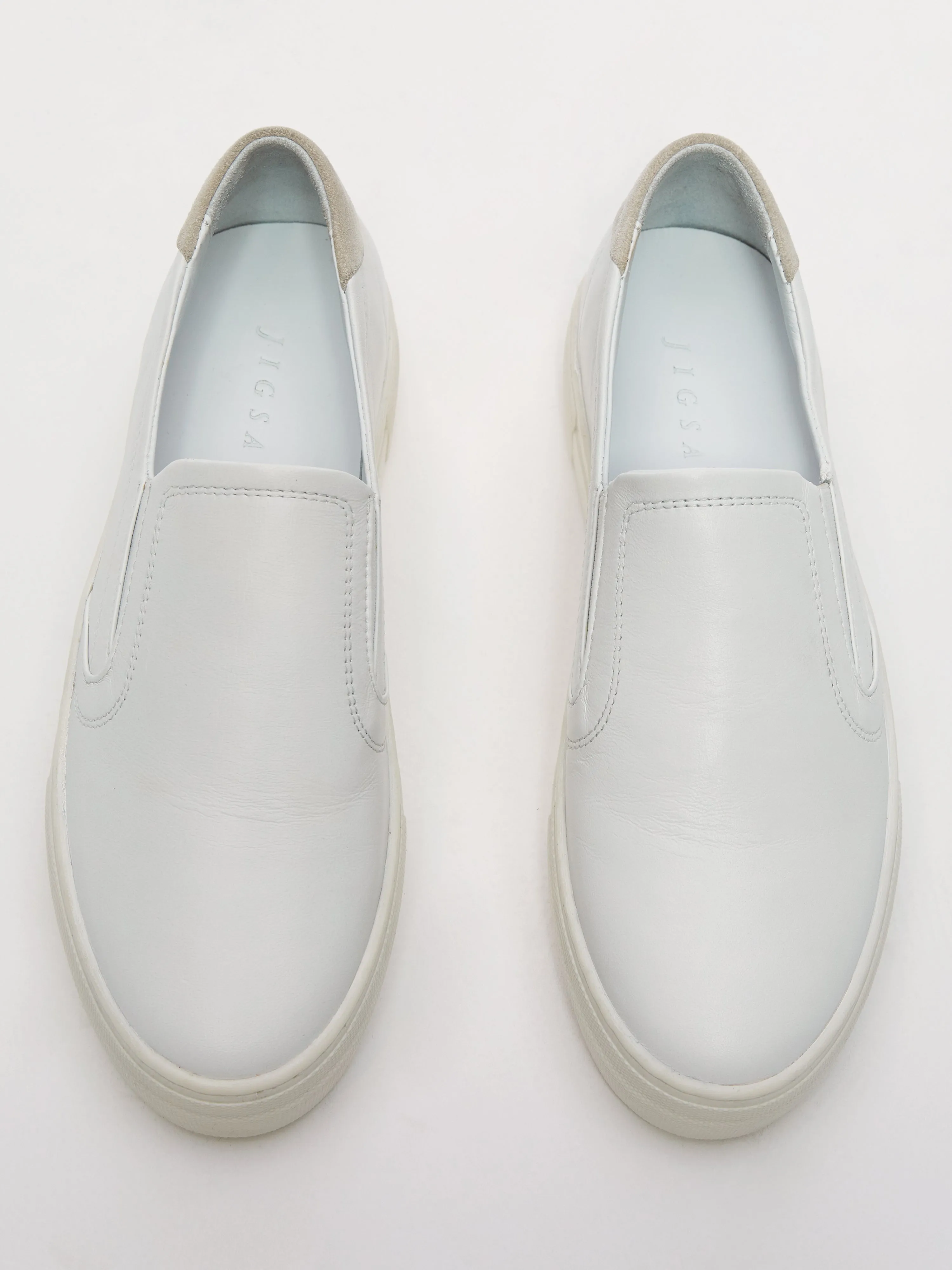 Wyre Leather Slip On Trainer | White sold by Jigsaw product image thumbnail 5