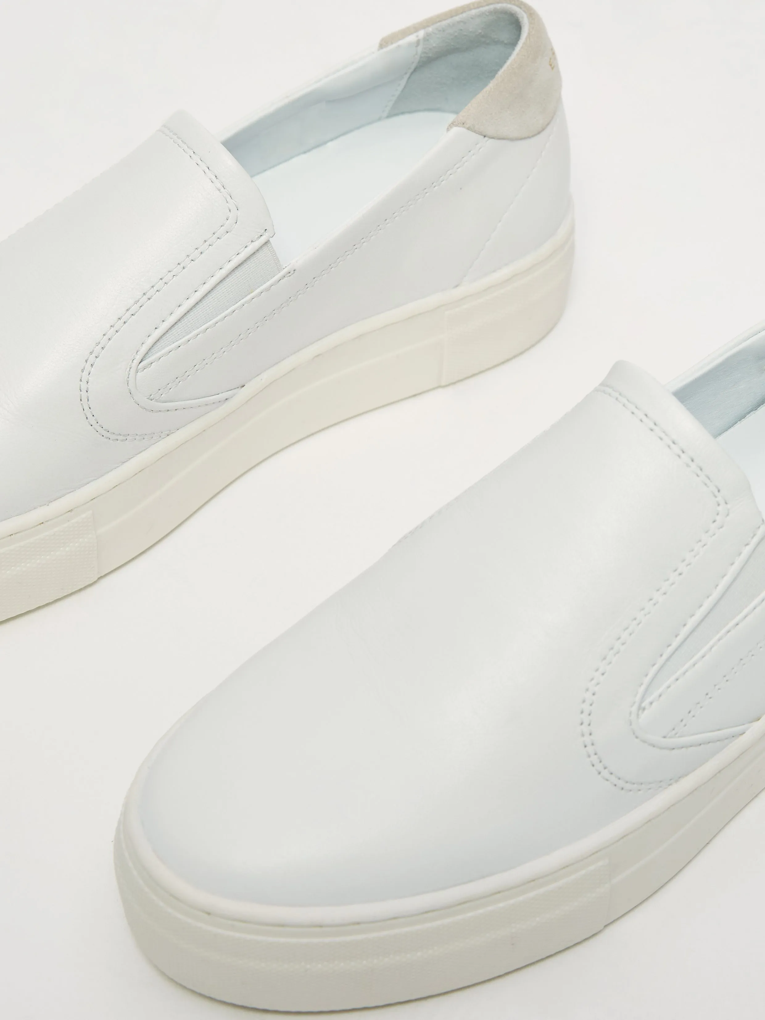 Wyre Leather Slip On Trainer | White sold by Jigsaw product image thumbnail 4